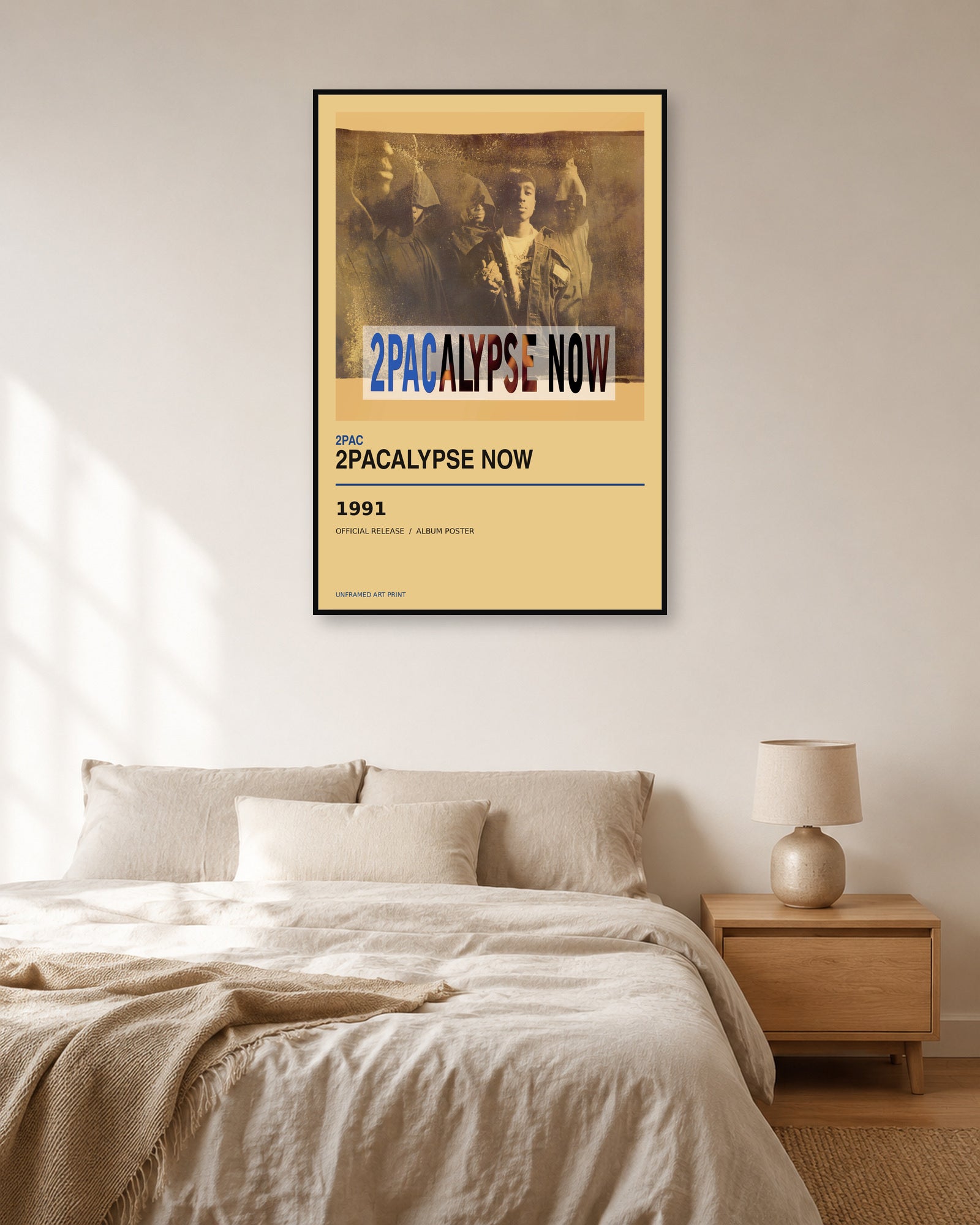 2Pac 2Pacalypse Now album poster - bedroom view
