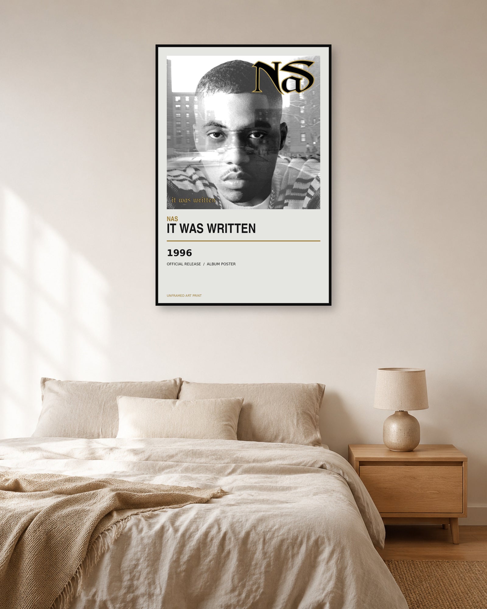 Nas It Was Written album poster - bedroom view