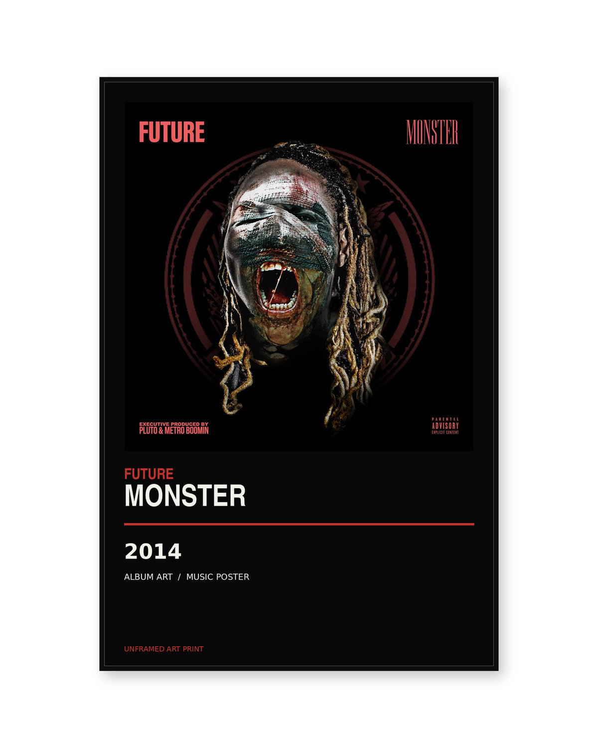 Future Monster unframed album poster - white background