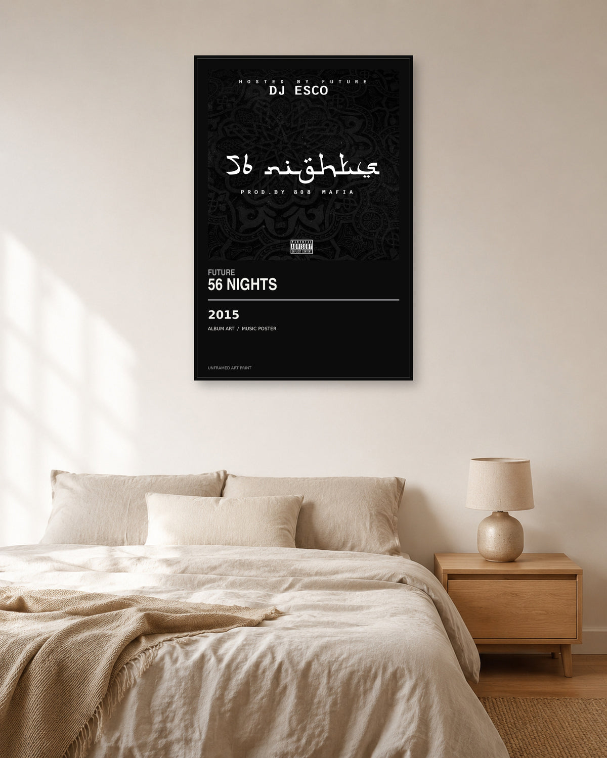Future 56 Nights unframed album poster - bedroom scene