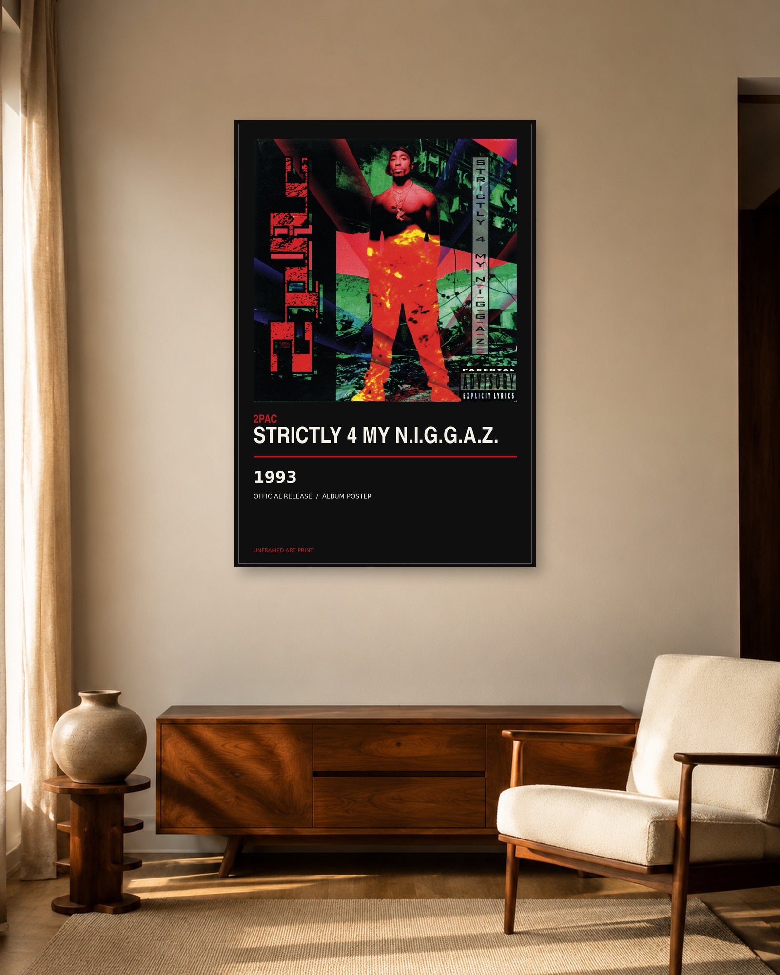 2Pac Strictly 4 My N.I.G.G.A.Z. album poster - living room view