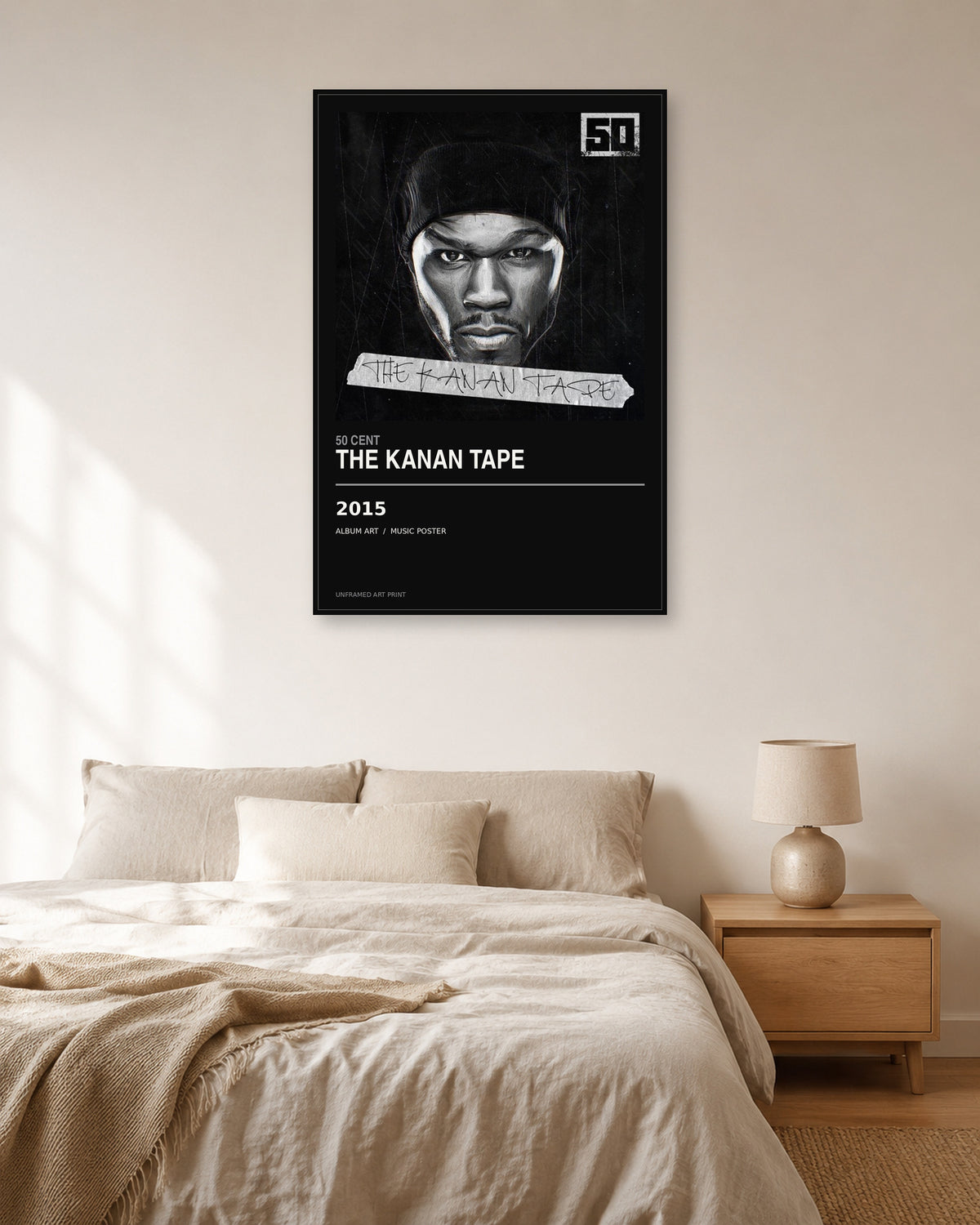 The Kanan Tape 50 Cent unframed album poster - bedroom view