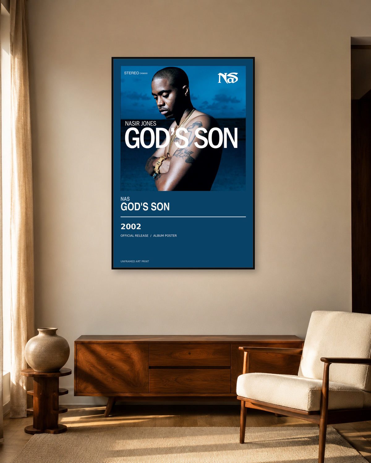 Nas God's Son album poster - living room view