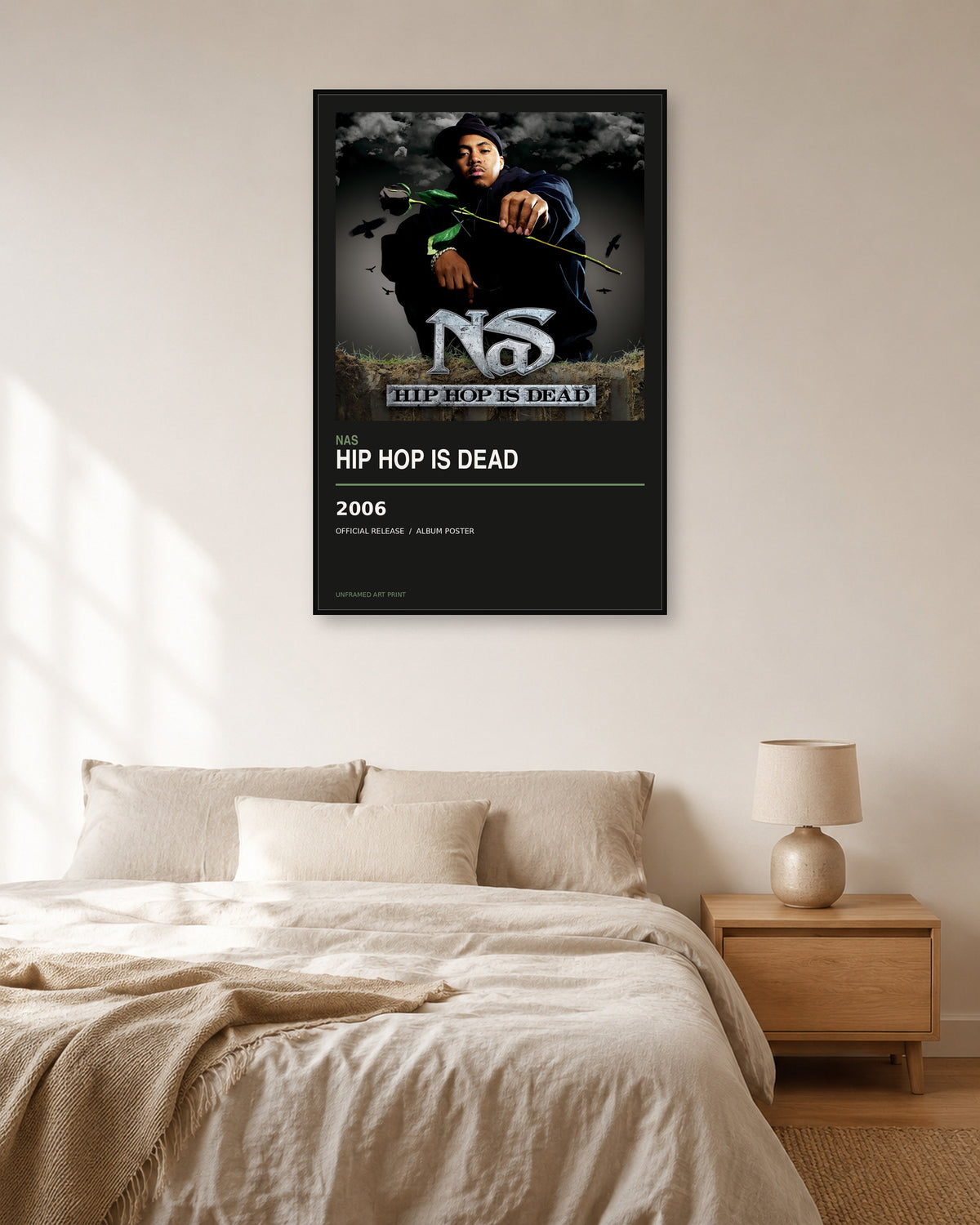 Nas Hip Hop Is Dead album poster - bedroom view