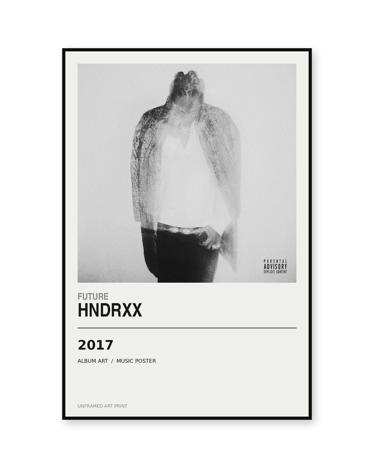 Future HNDRXX unframed album poster - white background