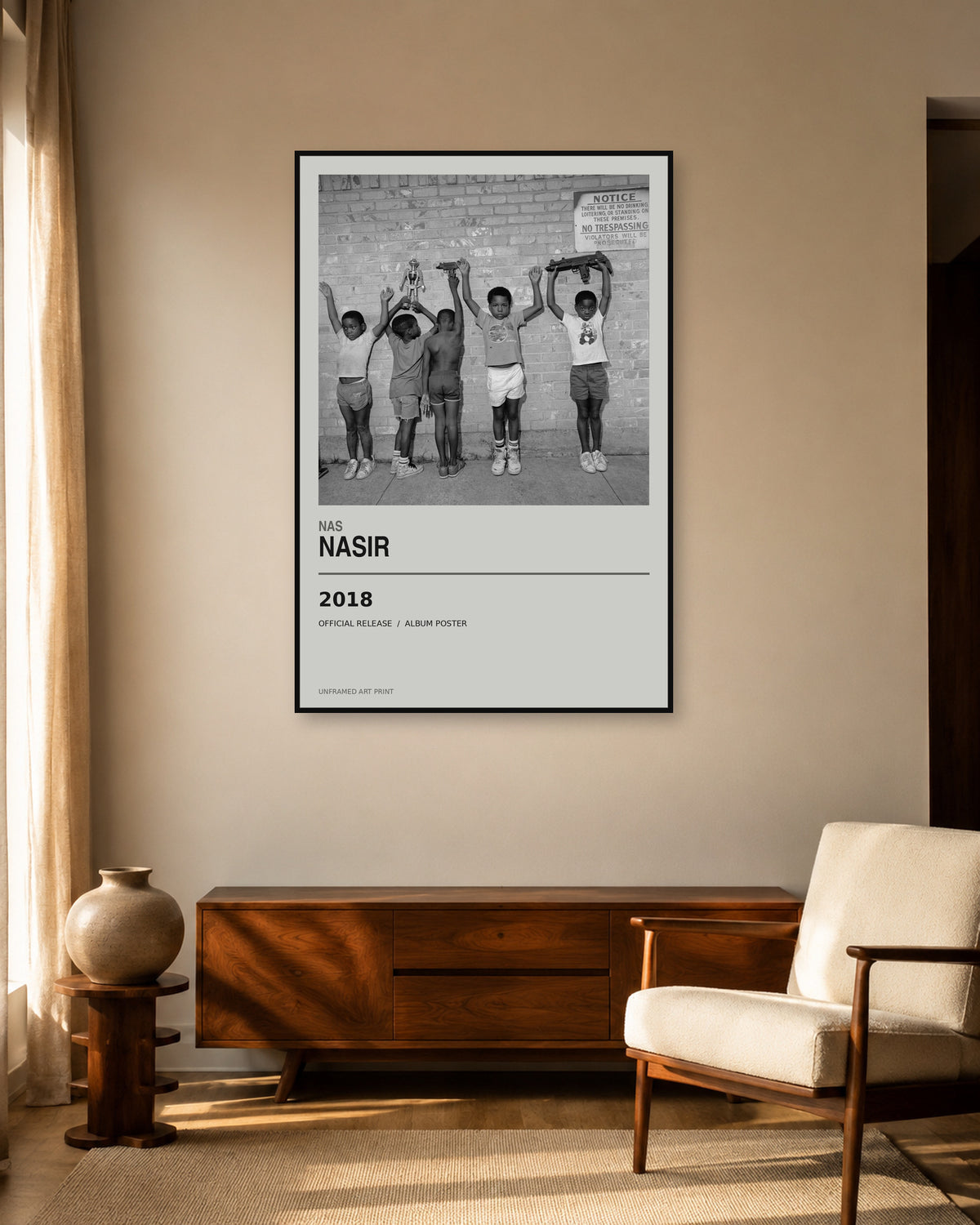 Nas NASIR album poster - living room view