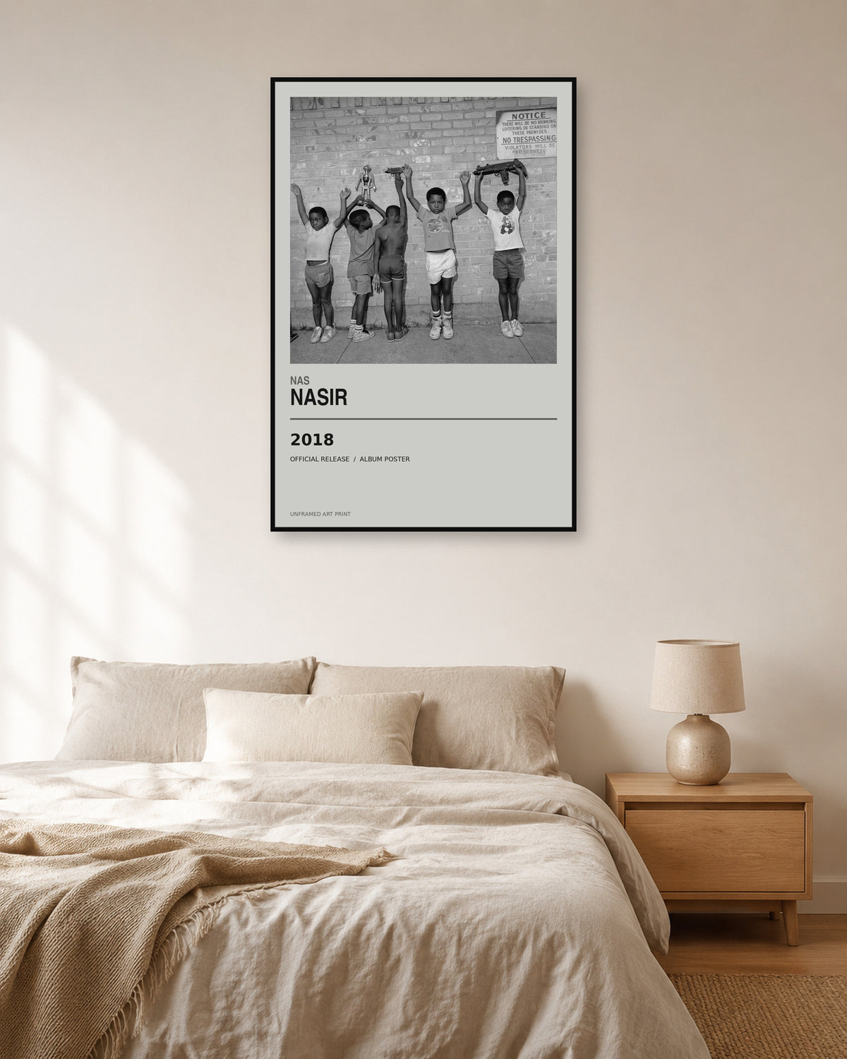 Nas NASIR album poster - bedroom view