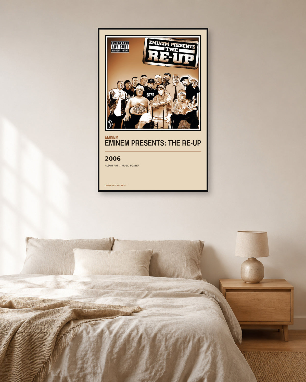 Eminem Eminem Presents: The Re-Up unframed album poster - bedroom scene