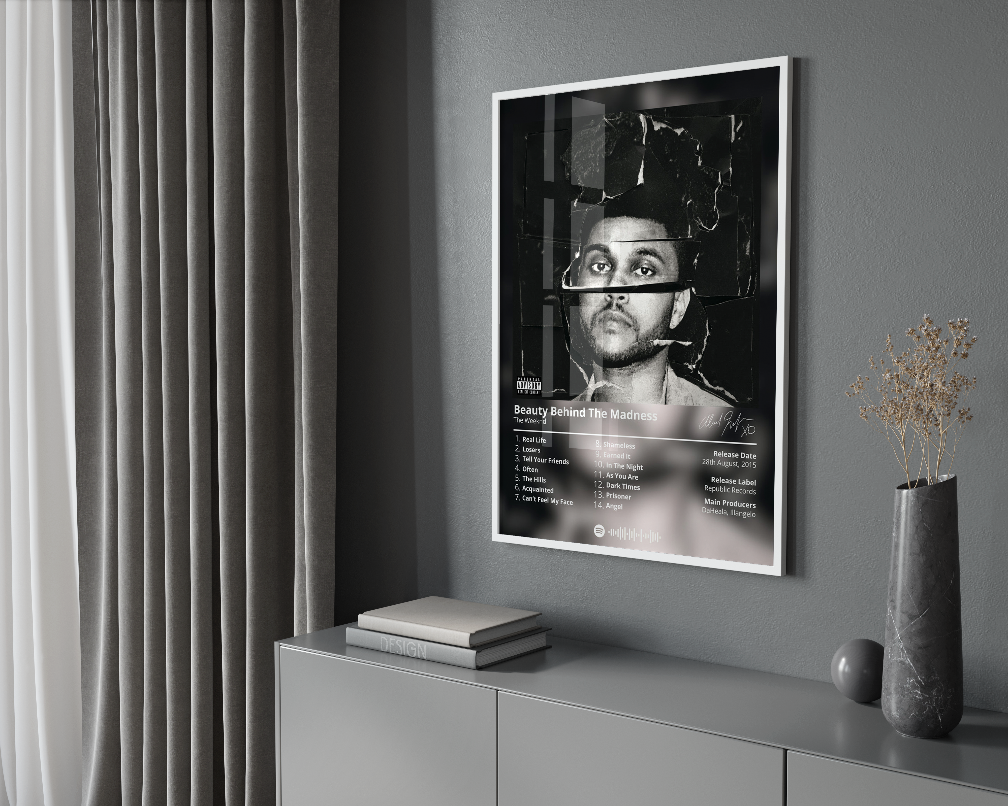 The Weeknd Beauty Behind The Madness Album Poster poster wall art print room decor