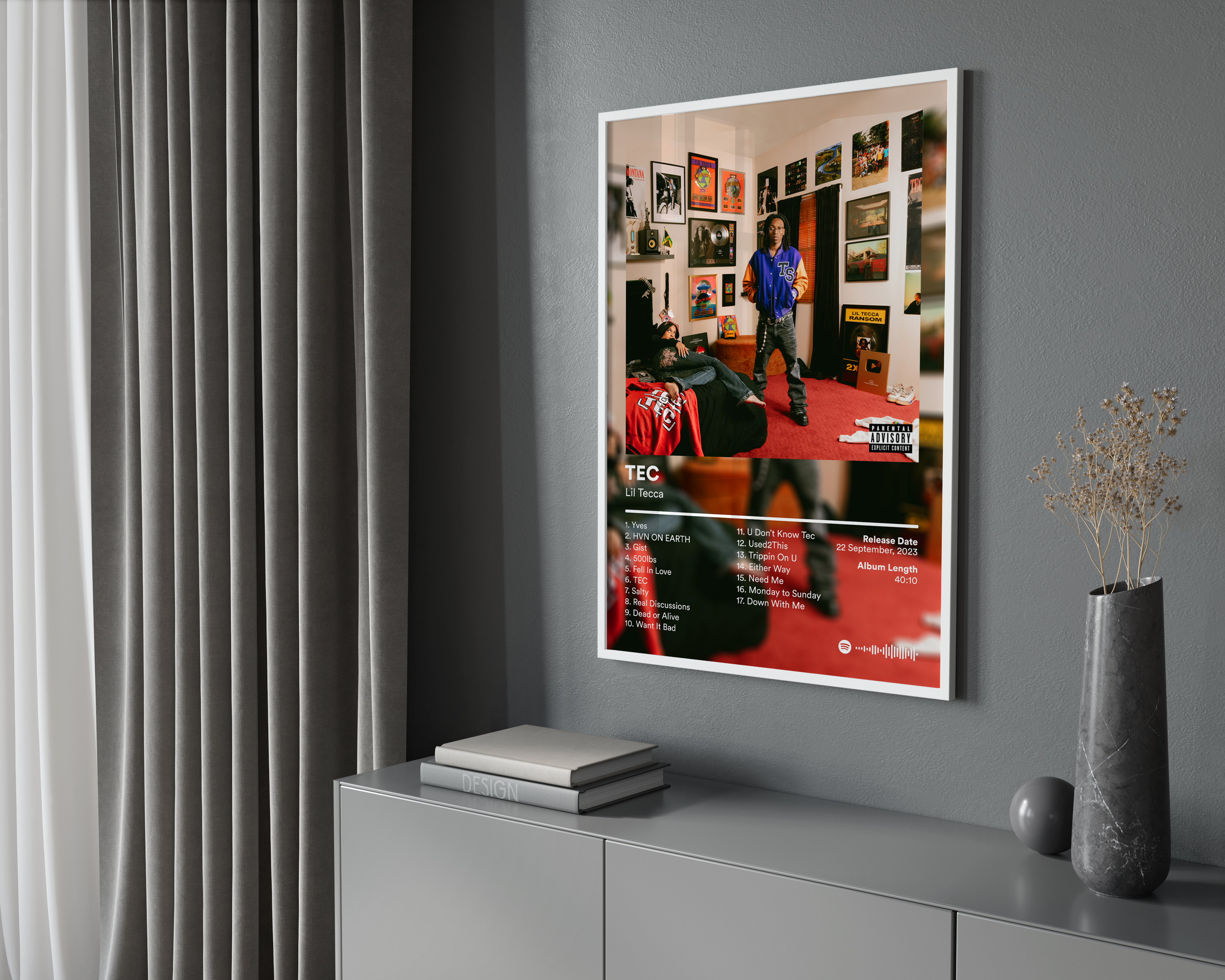 Lil Tecca TEC Album poster wall art print room decor