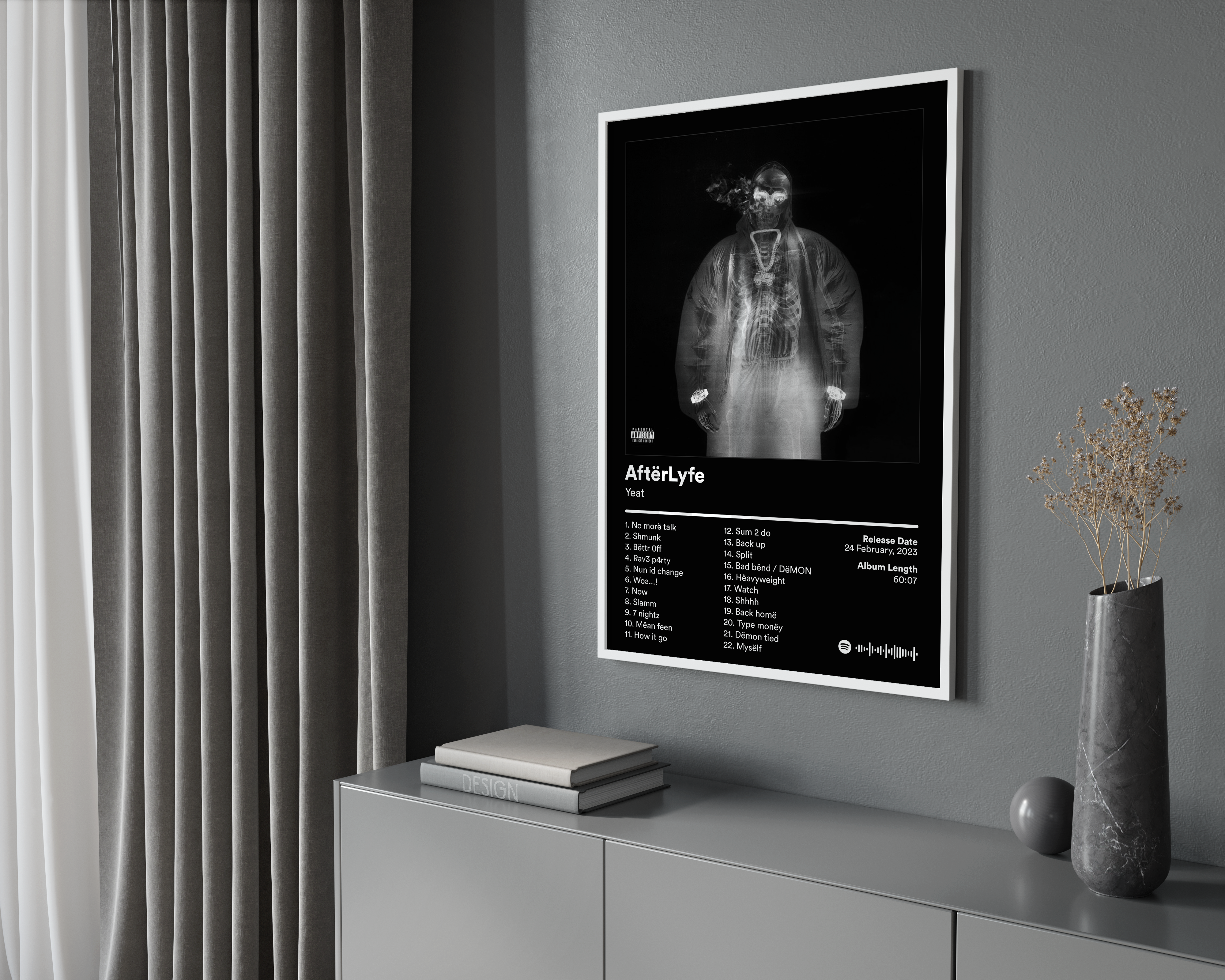 Yeat Aft毛rLyfe Album Poster poster wall art print room decor