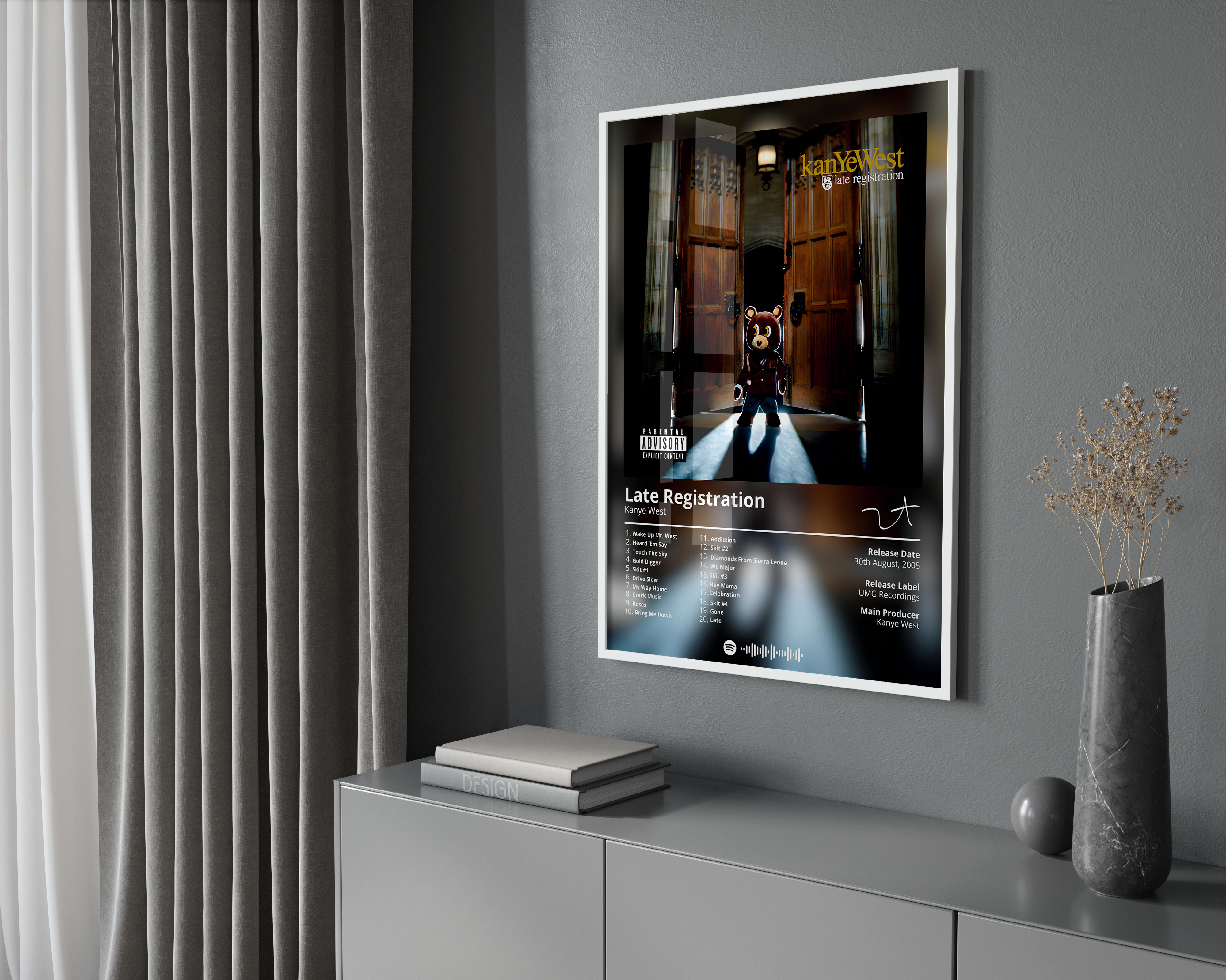 Kanye West Late Registration Album Poster poster wall art print room decor