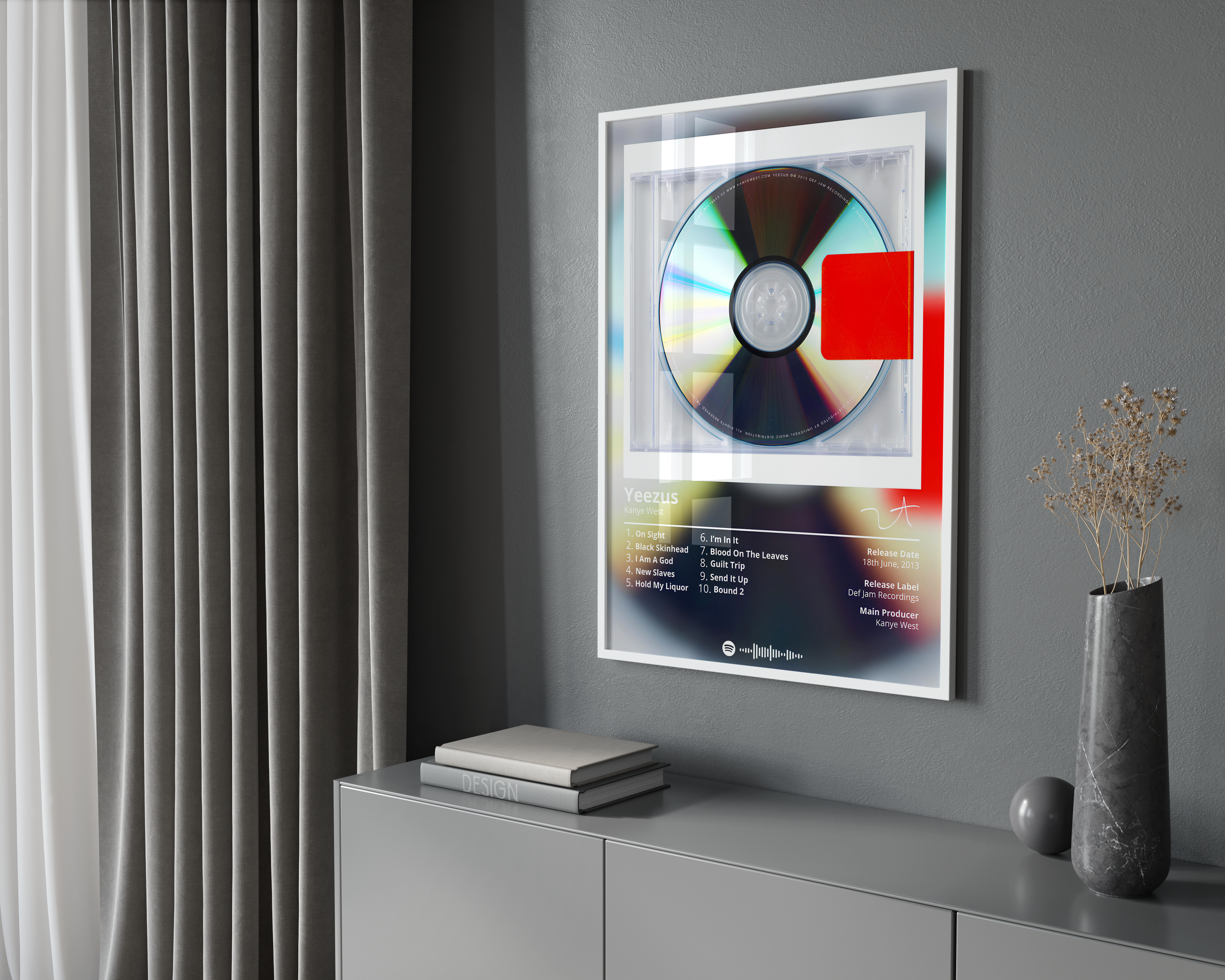 Kanye West Yeezus Album poster wall art print room decor