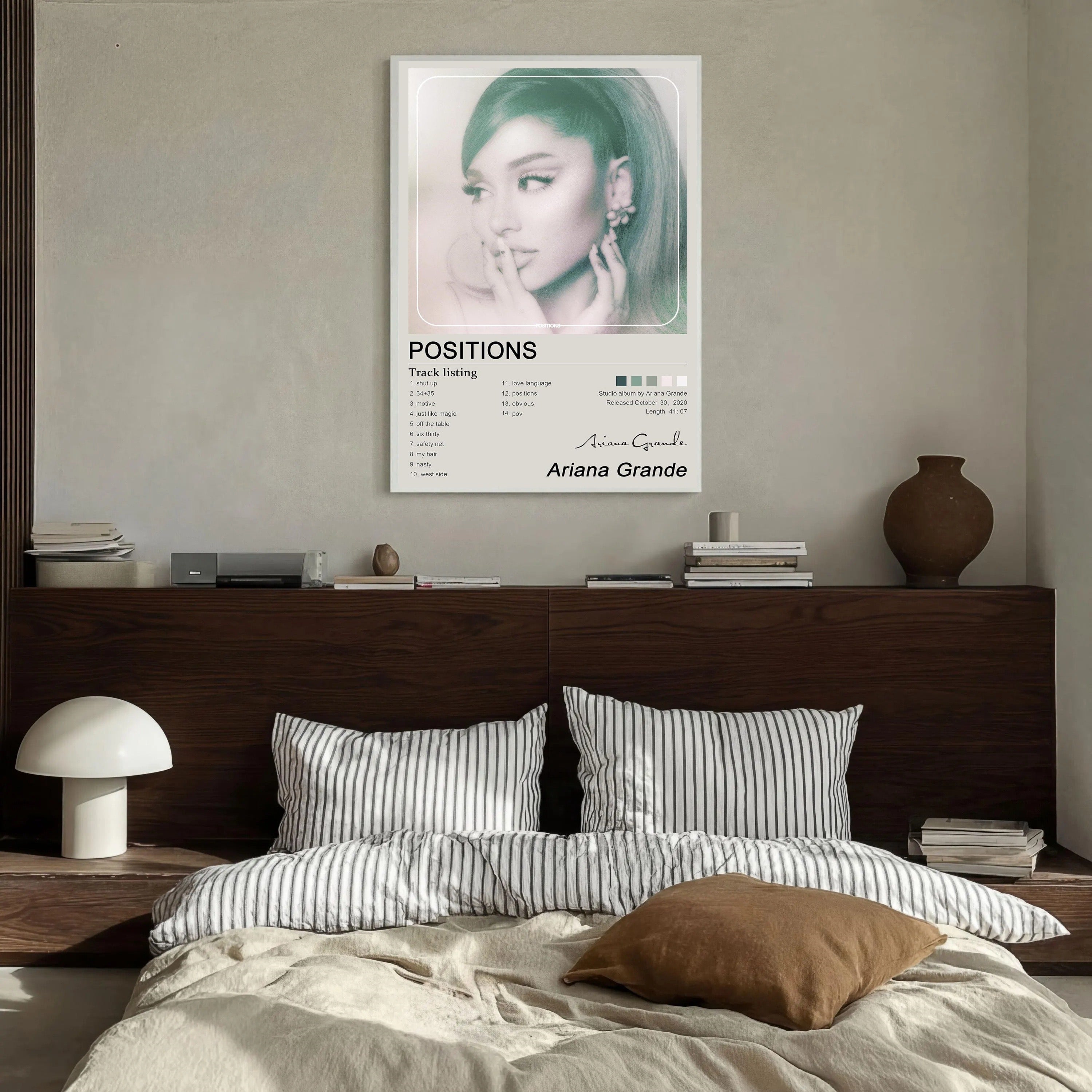 Positions Album Poster - Green Minimalist Art poster wall art print room decor