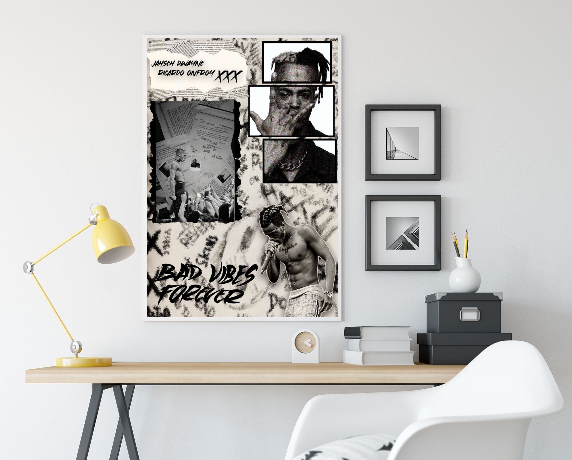 XXXTENTACION Multiscreen Collage Tribute Poster poster wall art print room decor