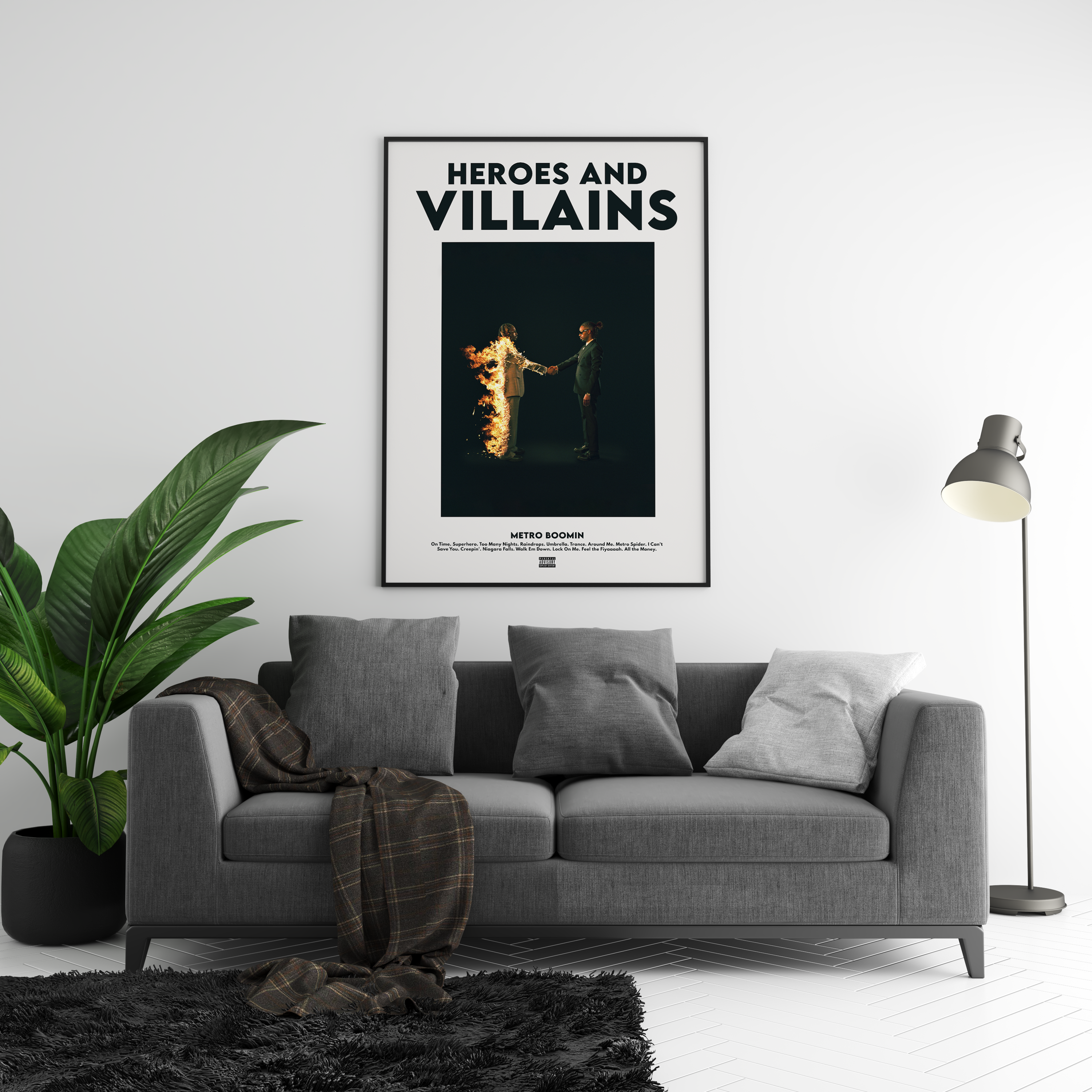 Metro Boomin Heroes & Villains V2 poster wall art print room decor