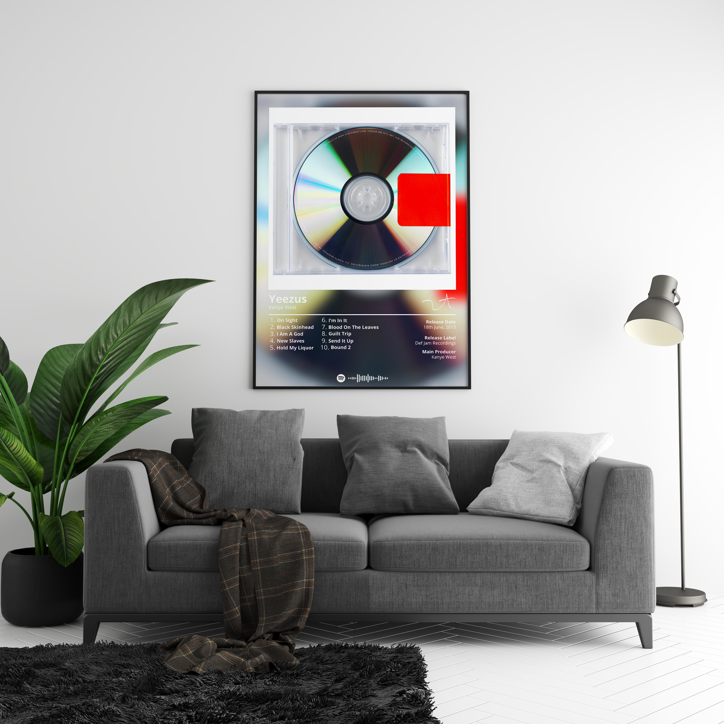 Kanye West Yeezus Album poster wall art print room decor