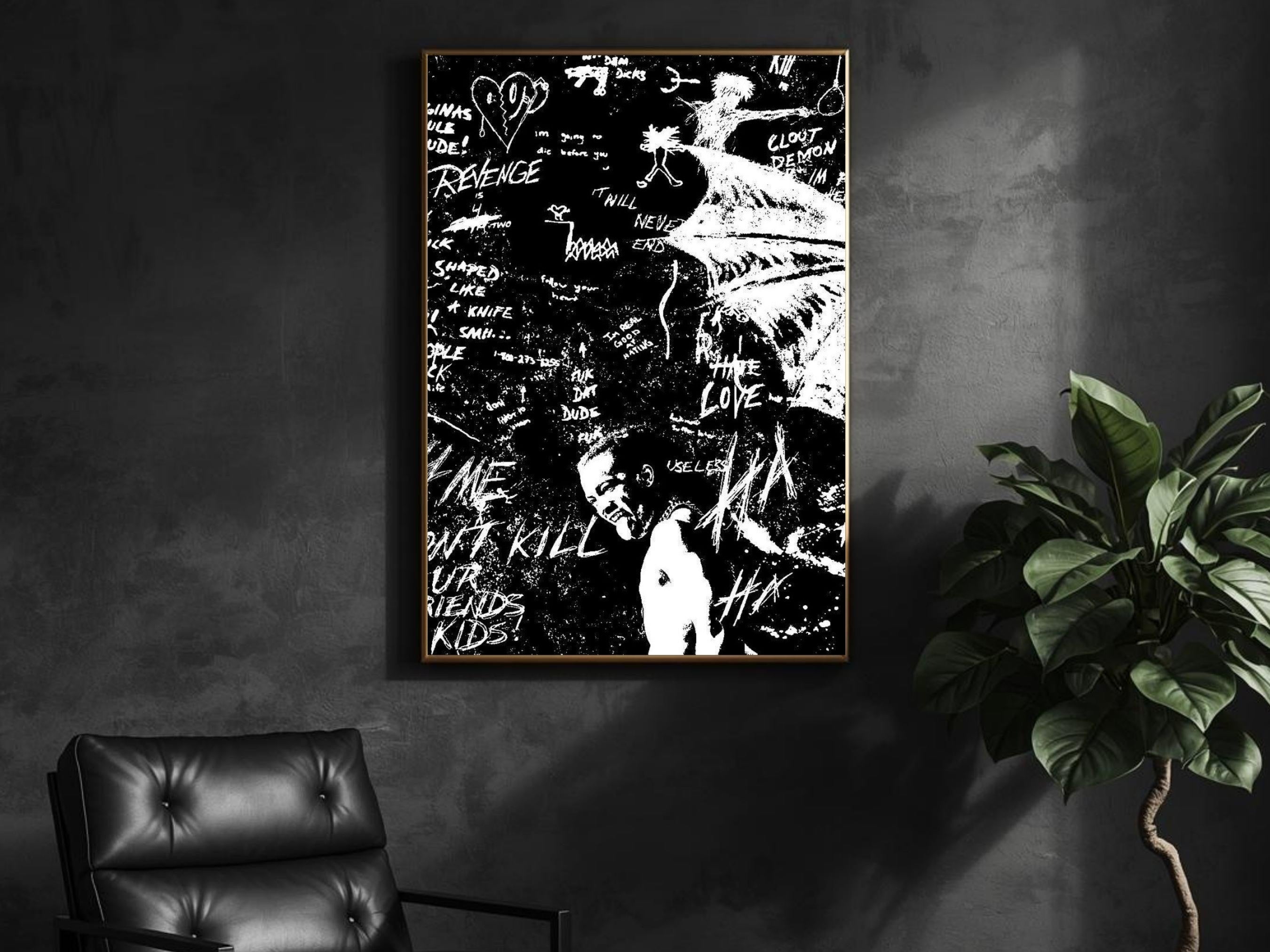 XXXTENTACION Revenge Graffiti Wall Art Poster poster wall art print room decor