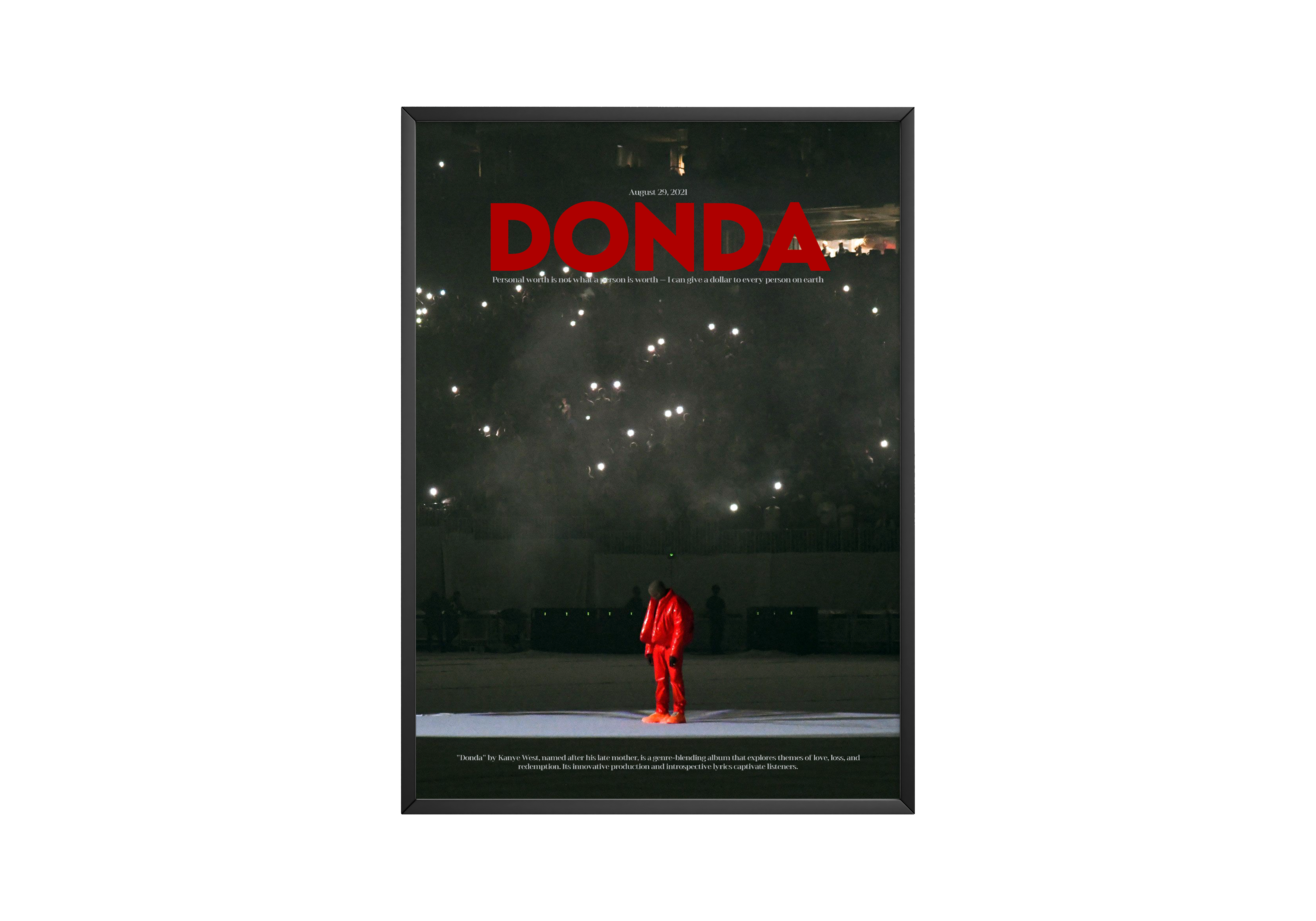 Kanye West DONDA poster wall art print room decor