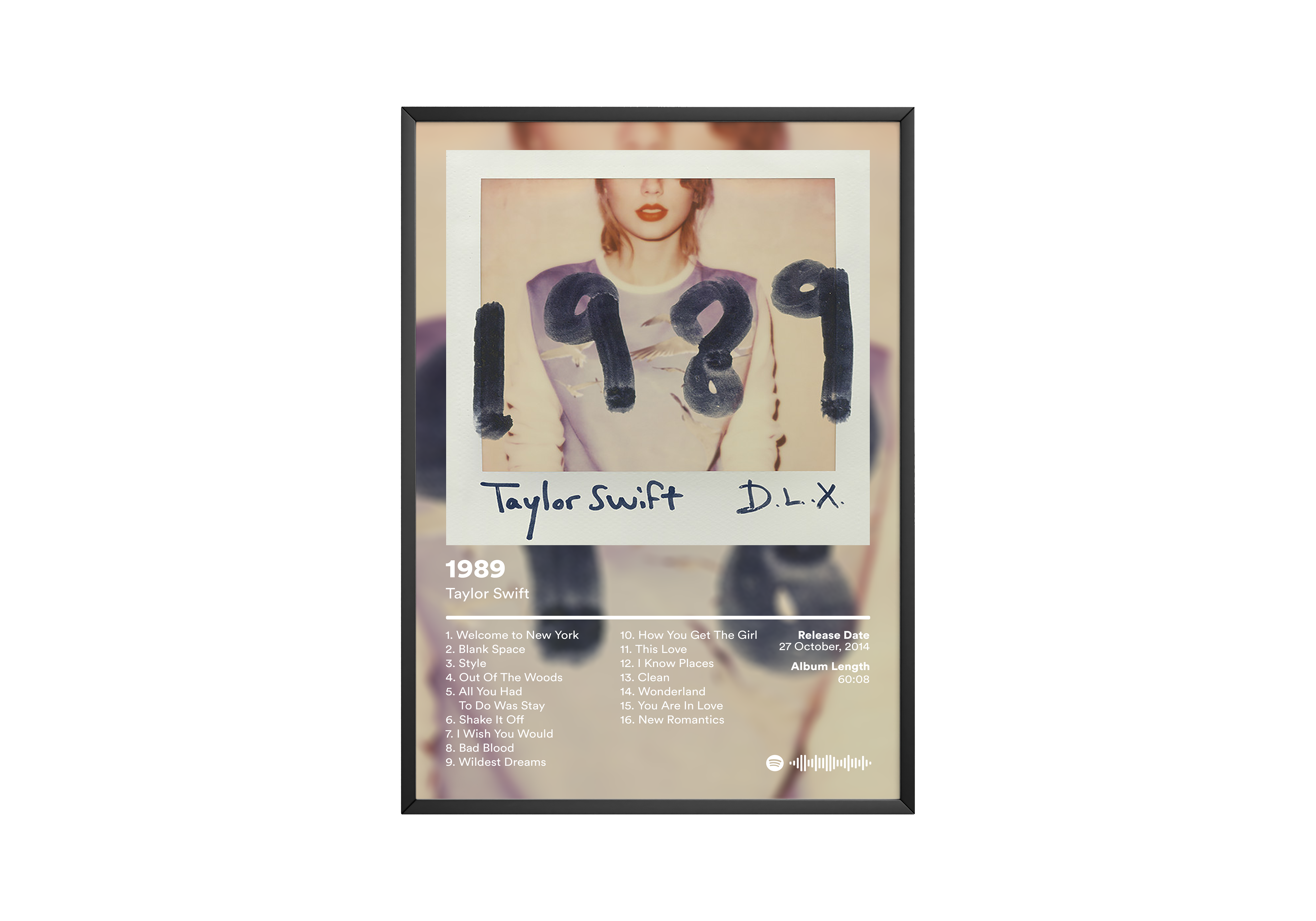 Taylor Swift 1989 Album poster wall art print room decor