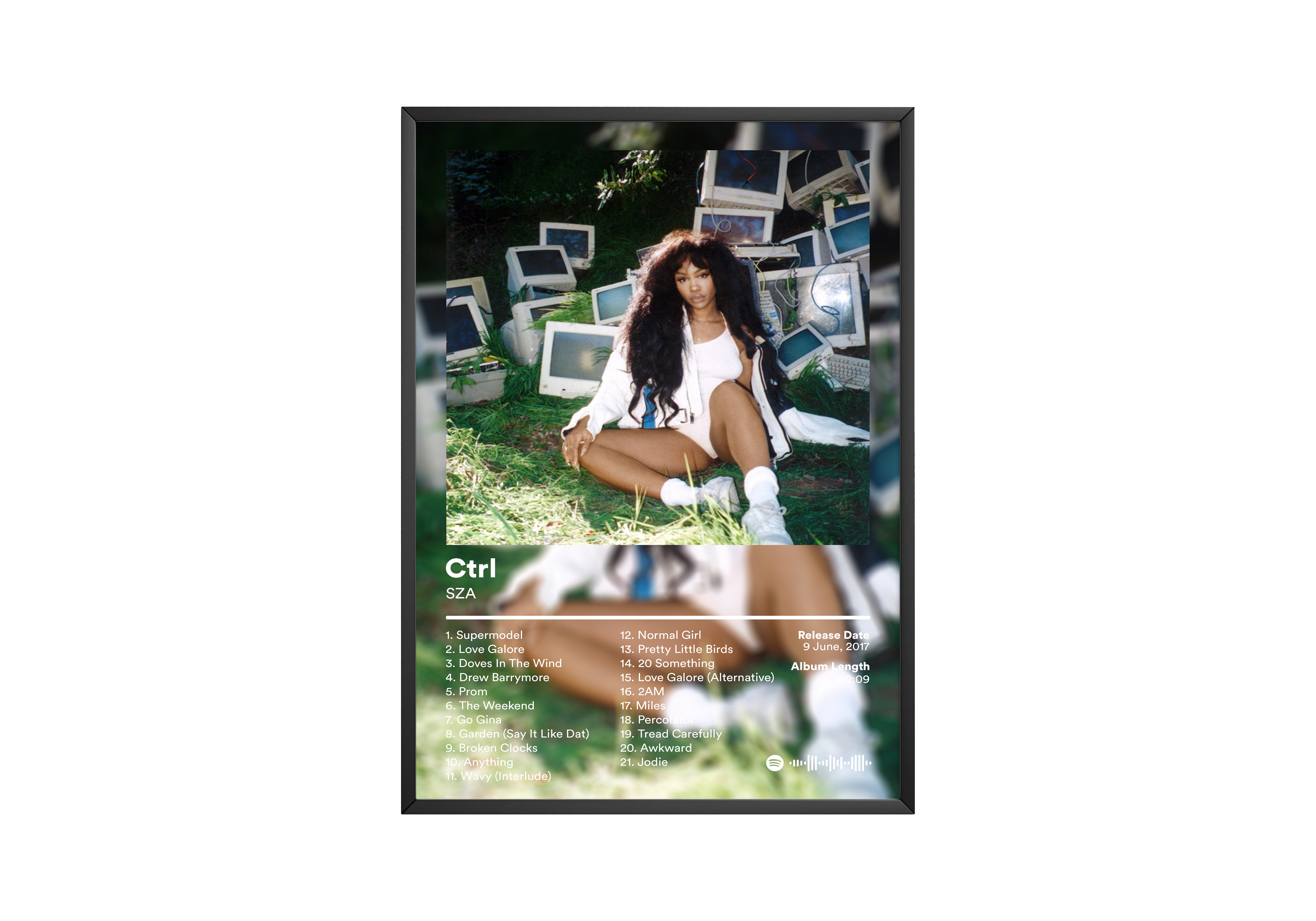 SZA Ctrl Album poster wall art print room decor
