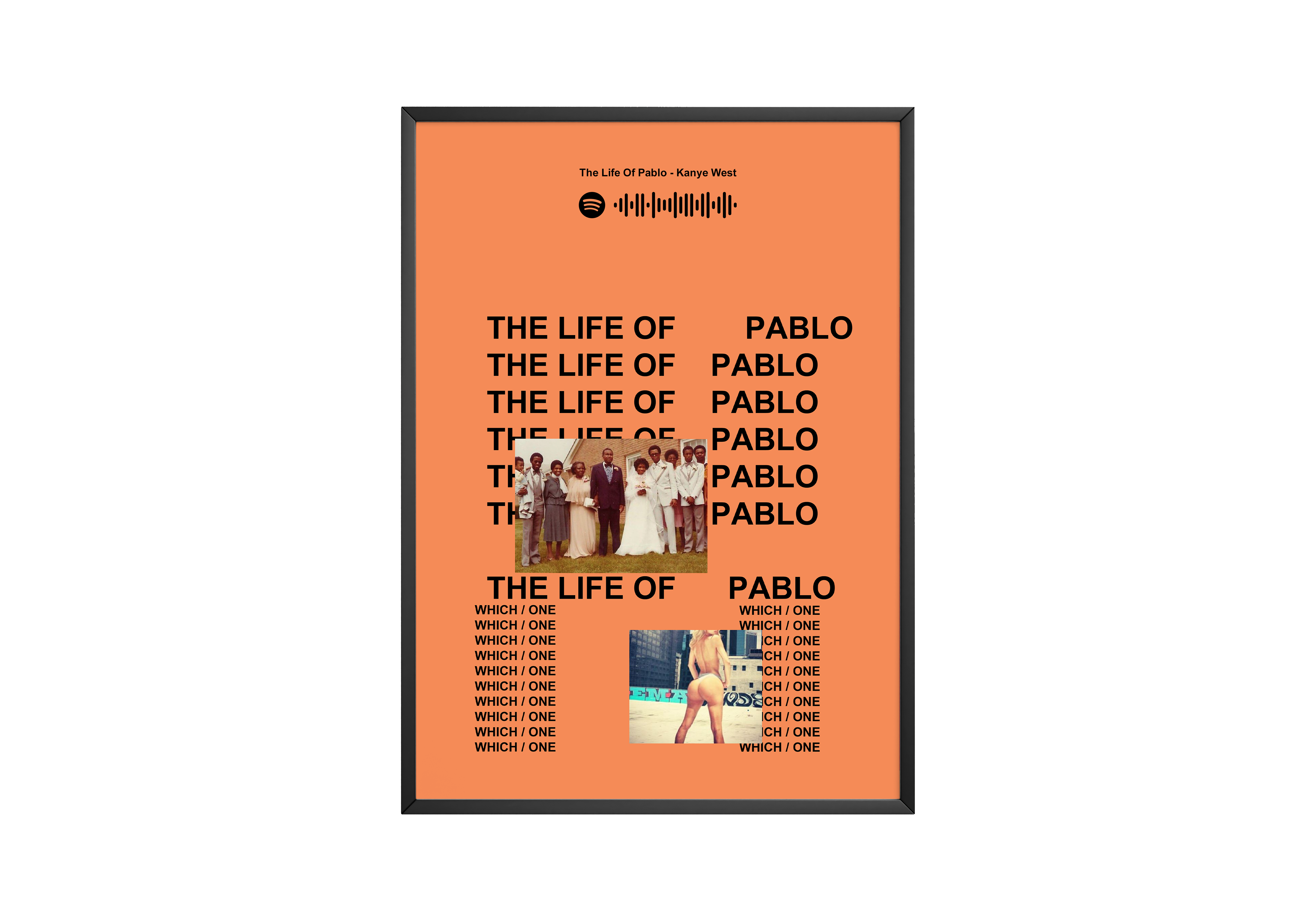 Kanye West The Life Of Pablo Spotify poster wall art print room decor
