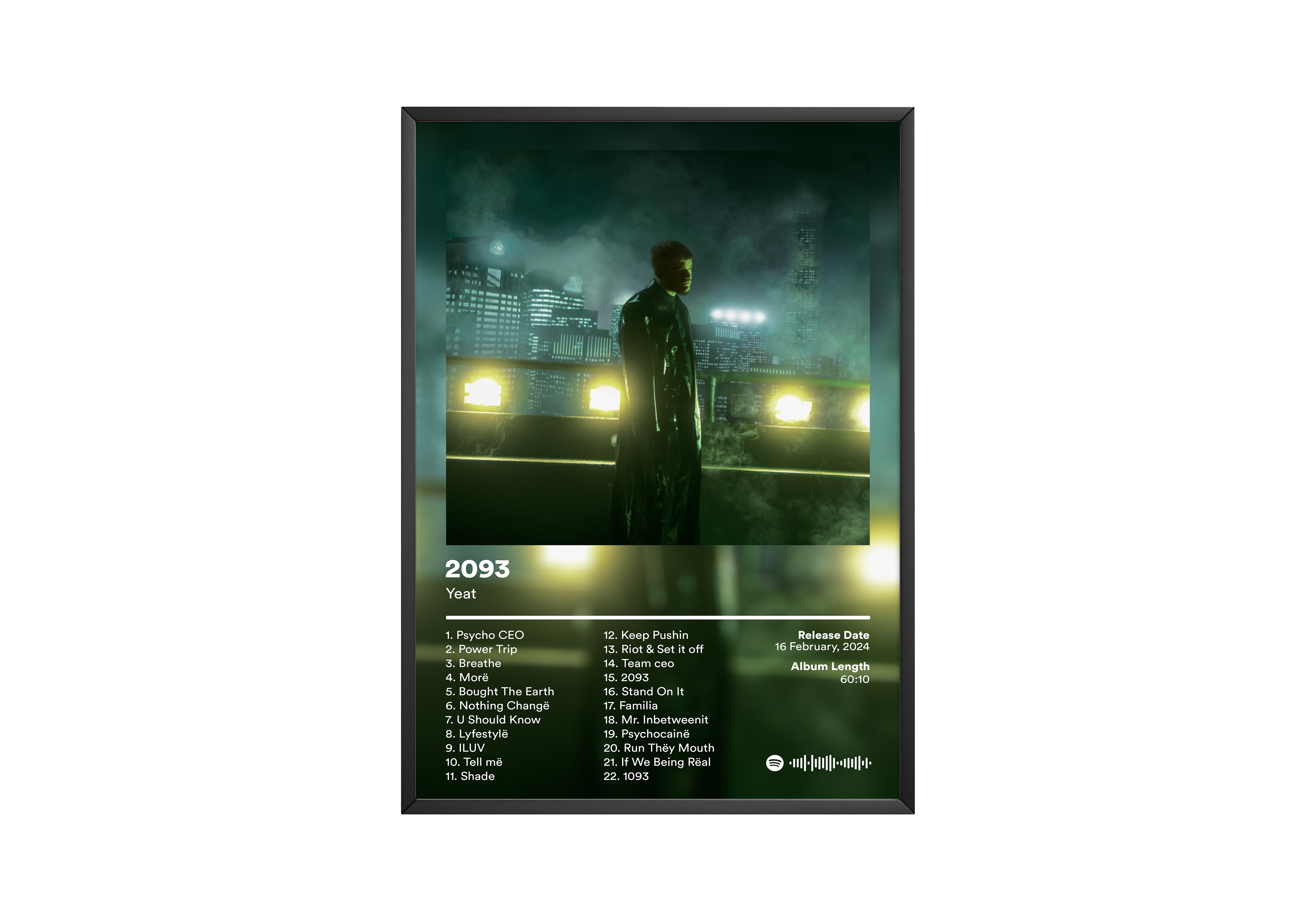 Yeat 2093 Album Poster poster wall art print room decor