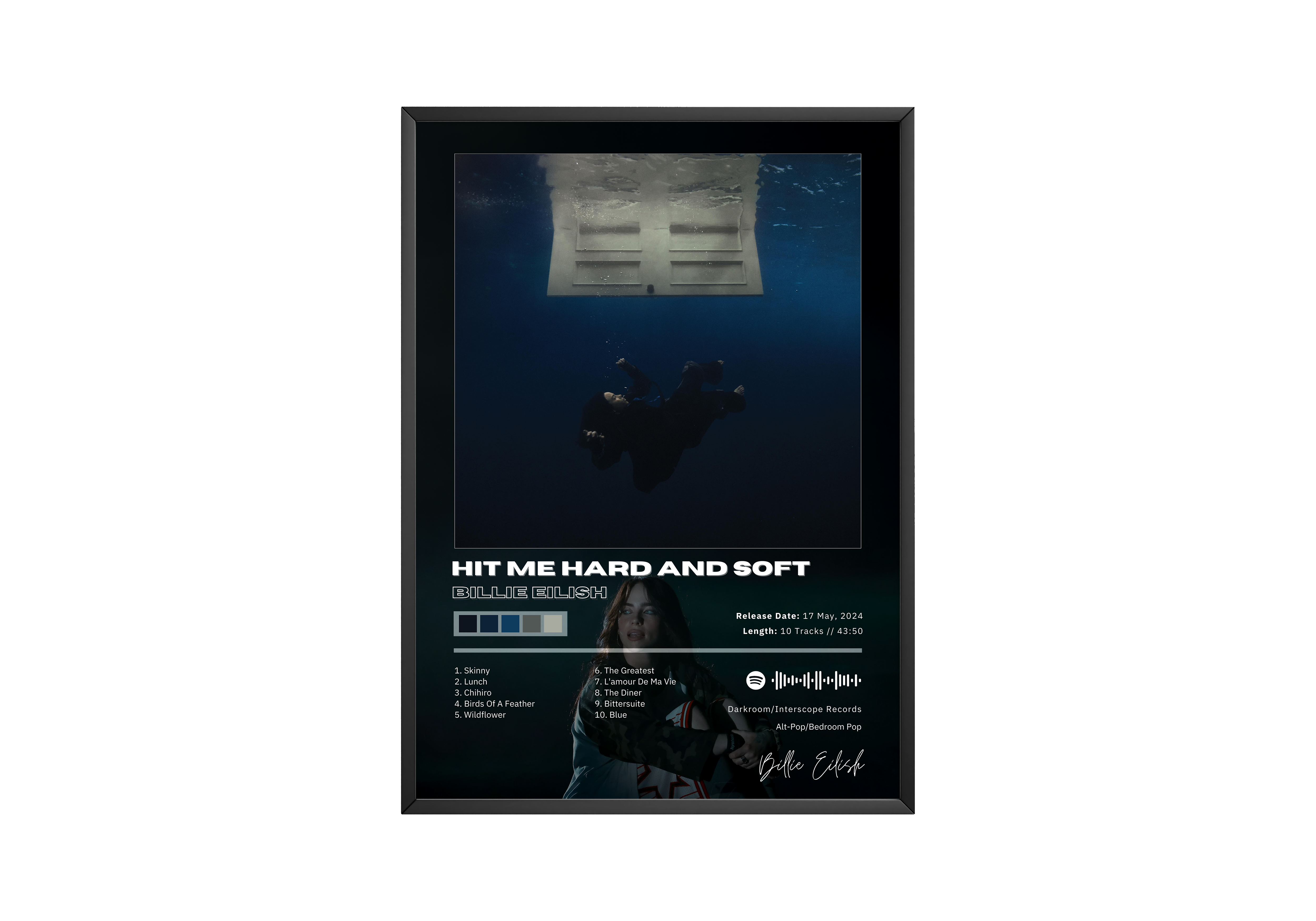 Billie Eilish 'Hit Me Hard And Soft' Album poster wall art print room decor