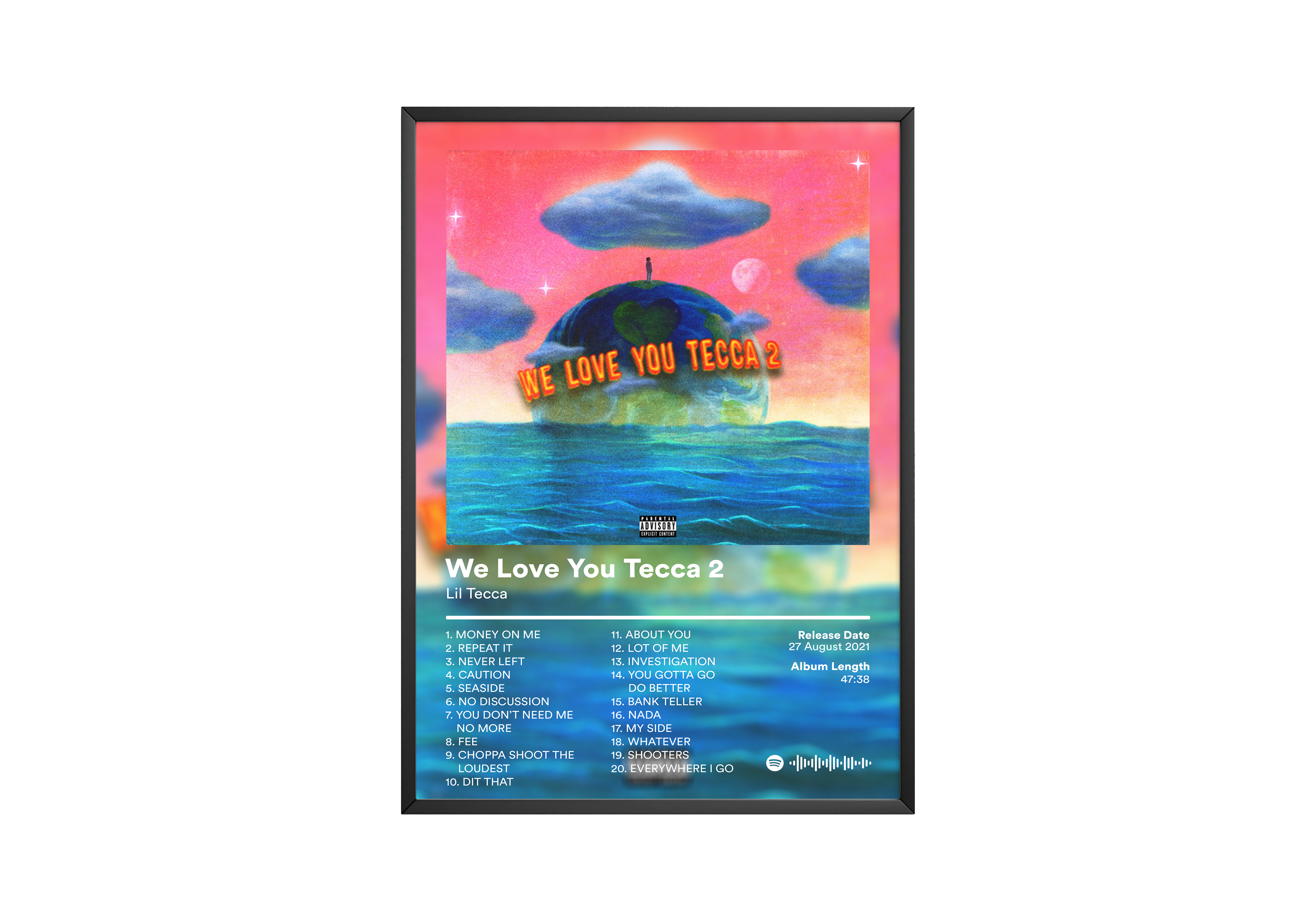 Lil Tecca We Love You Tecca 2 Album Poster poster wall art print room decor