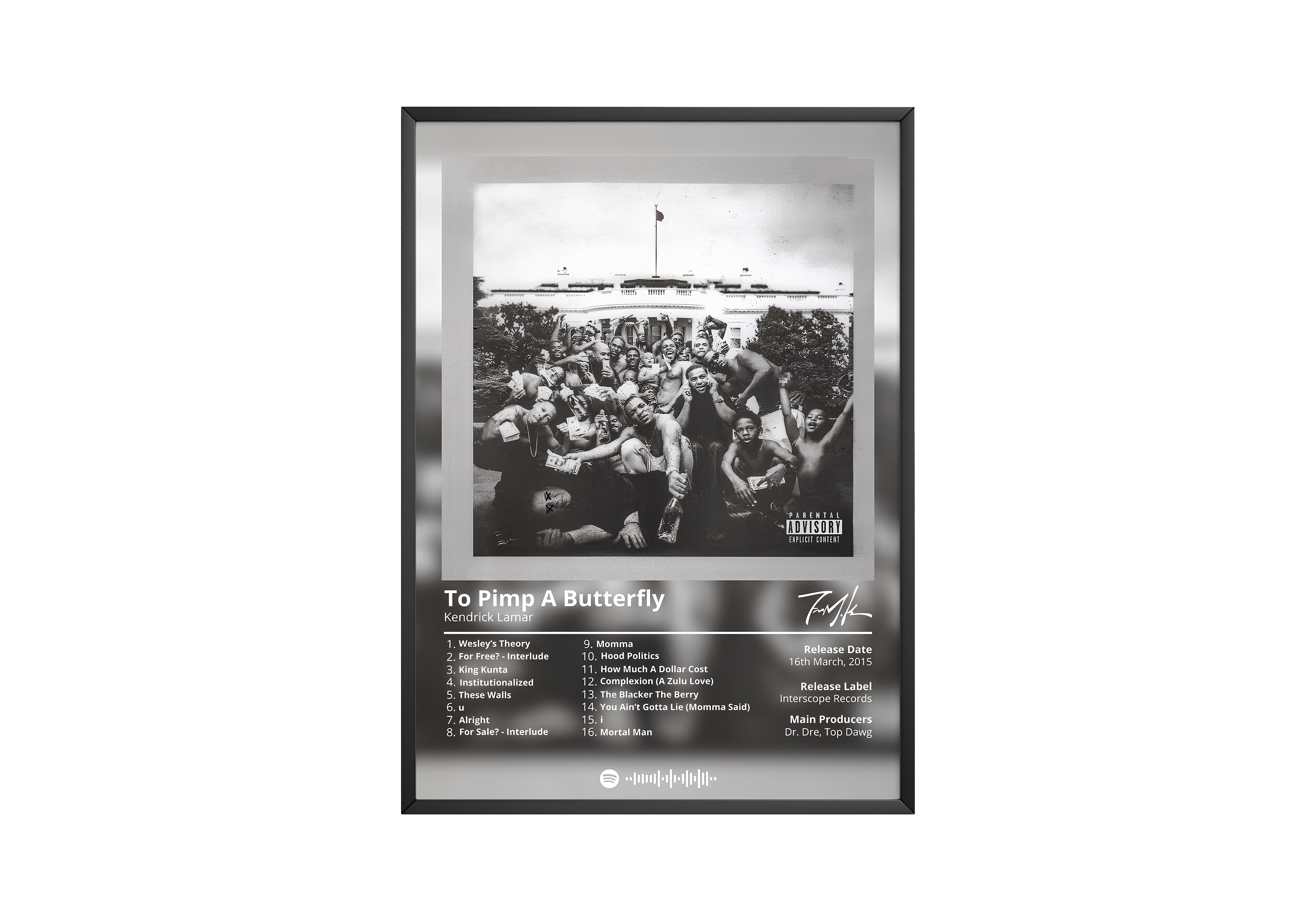 Kendrick Lamar - To Pimp A Butterfly Album Poster poster wall art print room decor
