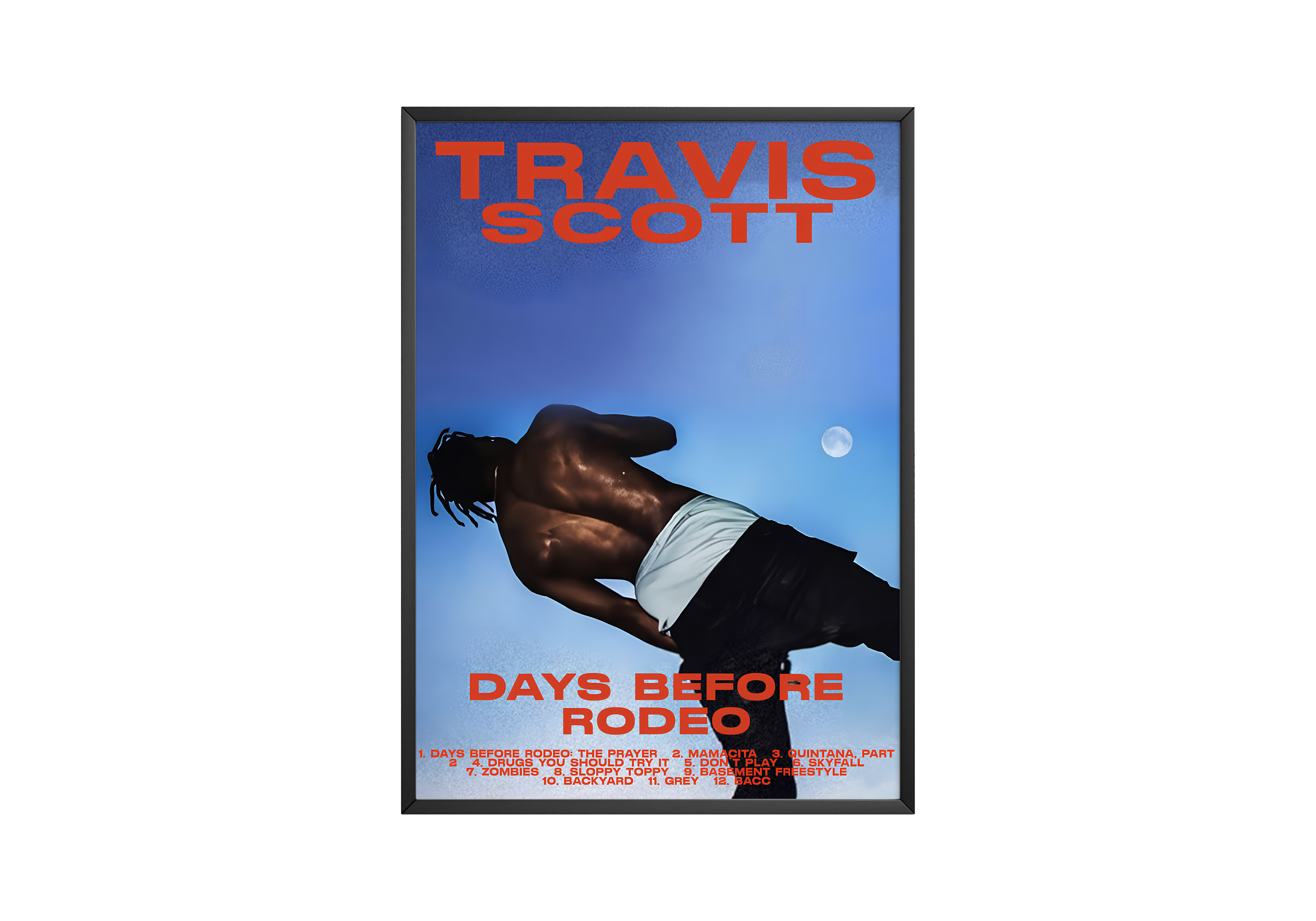Travis Scott Days Before Rodeo poster wall art print room decor