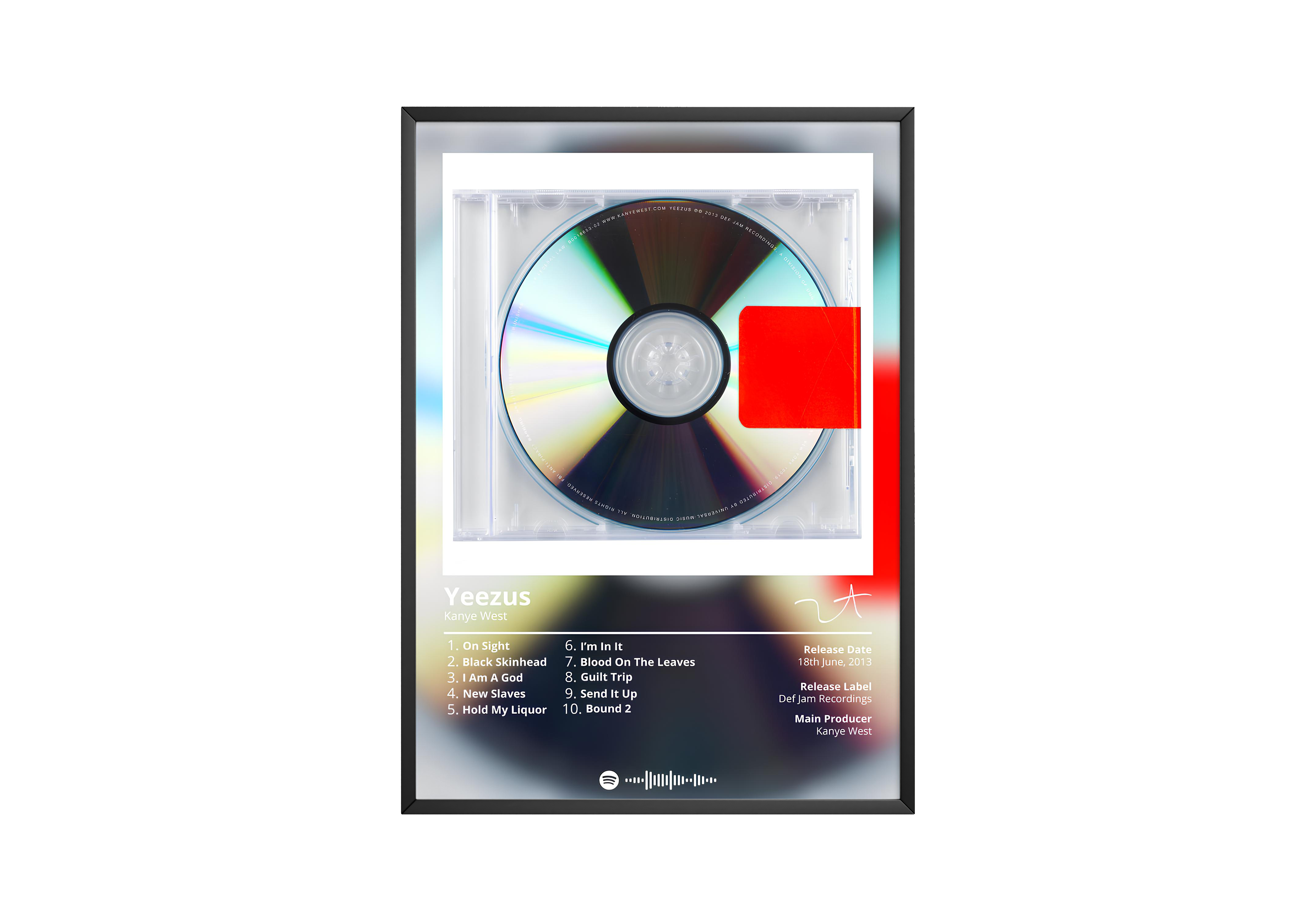 Kanye West Yeezus Album poster wall art print room decor