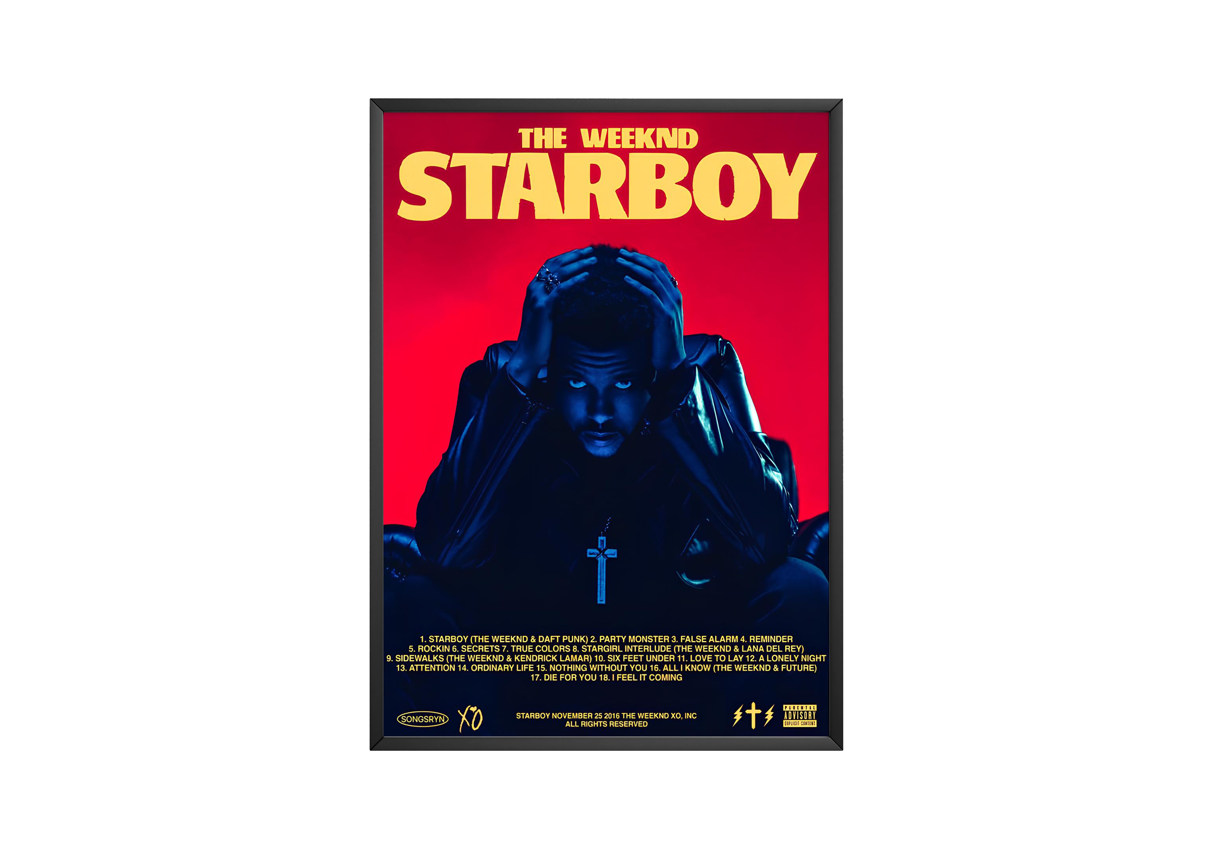 The Weeknd Starboy poster wall art print room decor