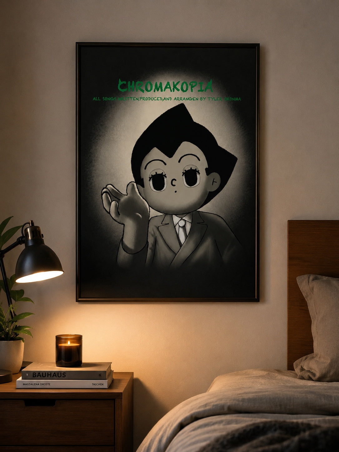 Tyler The Creator CHROMAKOPIA x Astro Boy poster - bedroom view