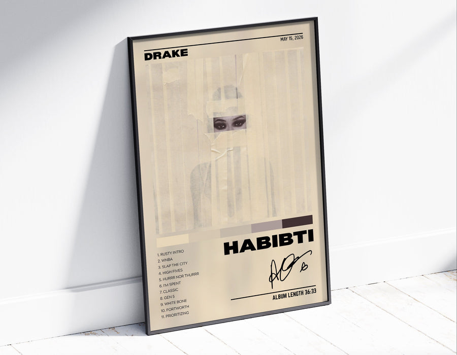 Drake HABIBTI poster room scene