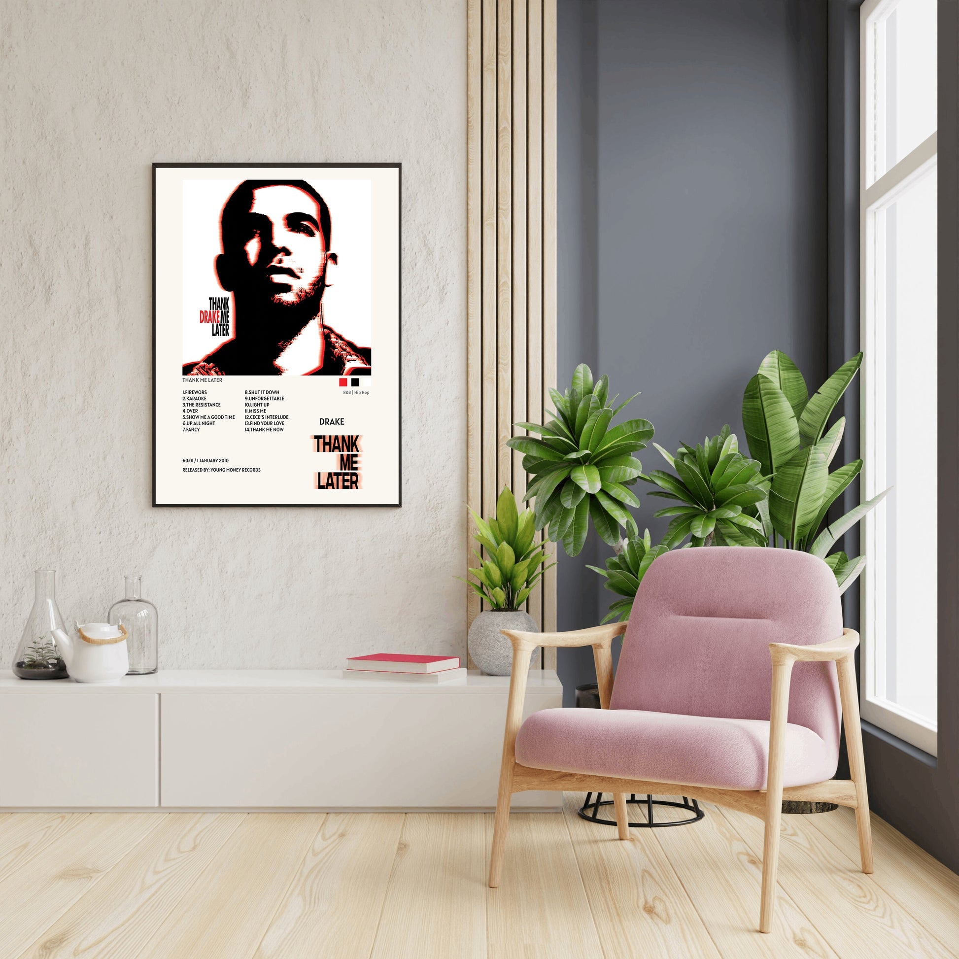 Drake Thank Me Later poster room scene