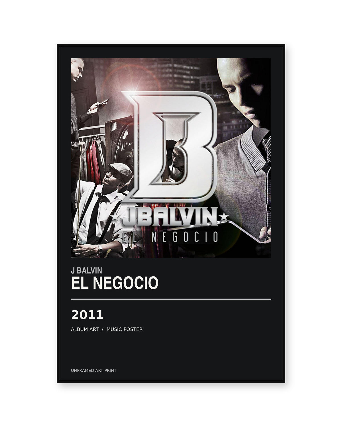J Balvin El Negocio Album Poster | Unframed Wall Art - product image 1