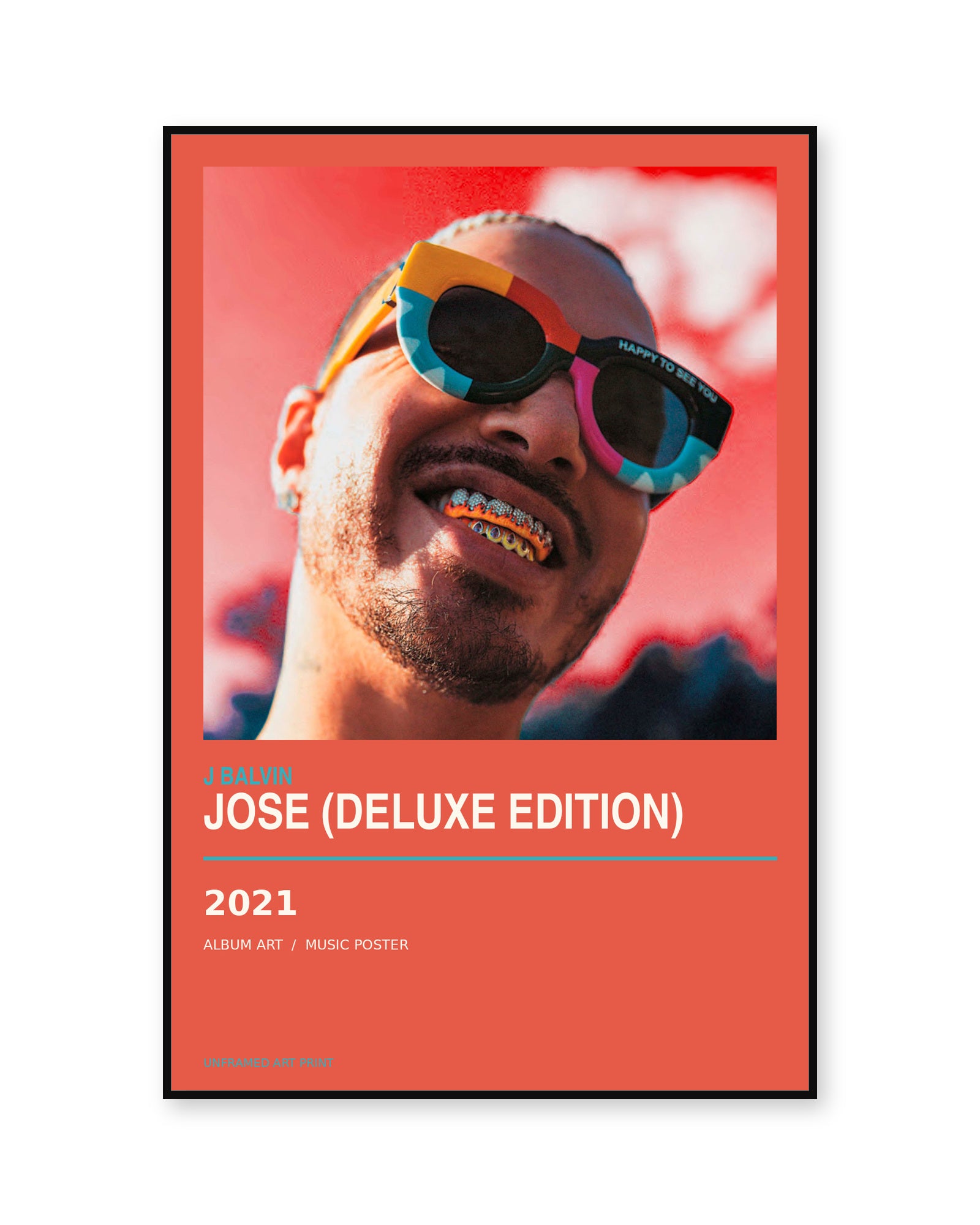 J Balvin JOSE Deluxe Edition Album Poster | Unframed Wall Art - product image 1