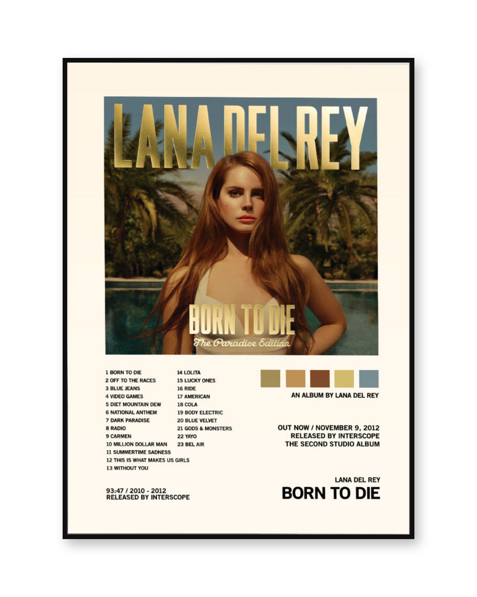 Lana Del Rey paradise edition poster product image 1