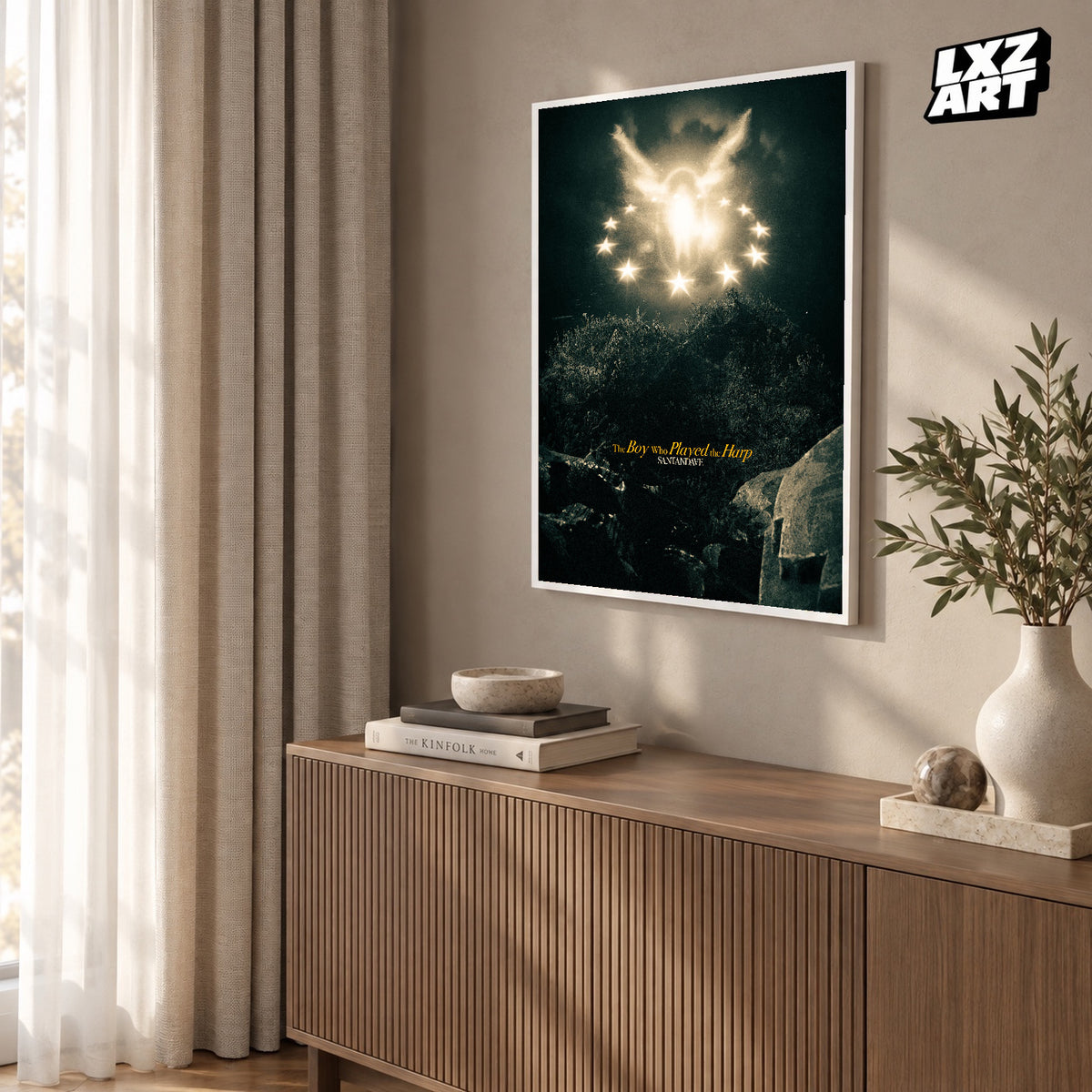 Dave The Boy Who Played the Harp Forest Light poster – warm wall display; frame not included