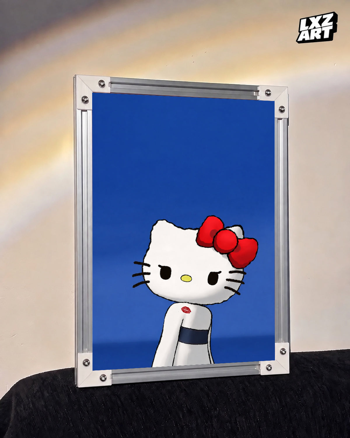 Sabrina Carpenter Short n' Sweet-inspired Hello Kitty poster – warm wall display; frame not included