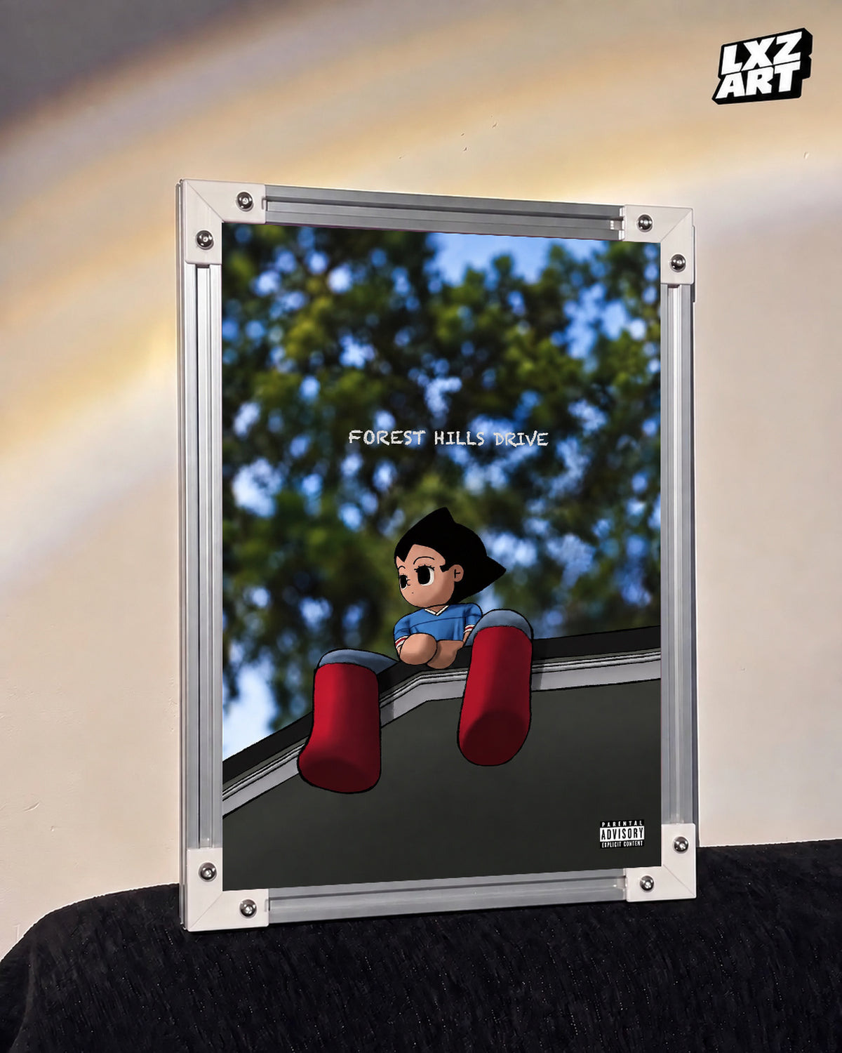 J. Cole 2014 Forest Hills Drive-inspired Astro Boy poster – warm wall display; frame not included