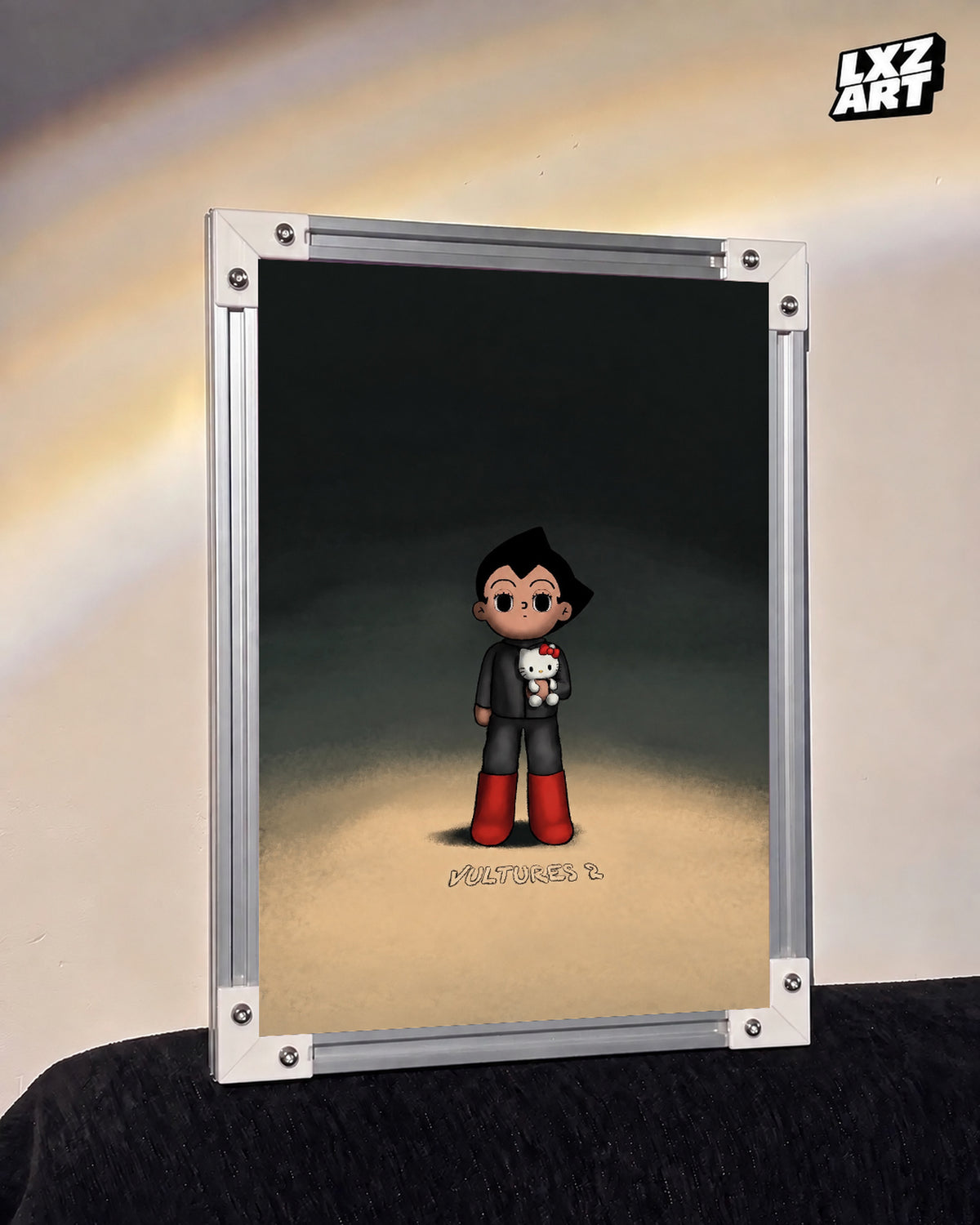 Kanye West and Ty Dolla $ign VULTURES 2-inspired Astro Boy poster – warm wall display; frame not included