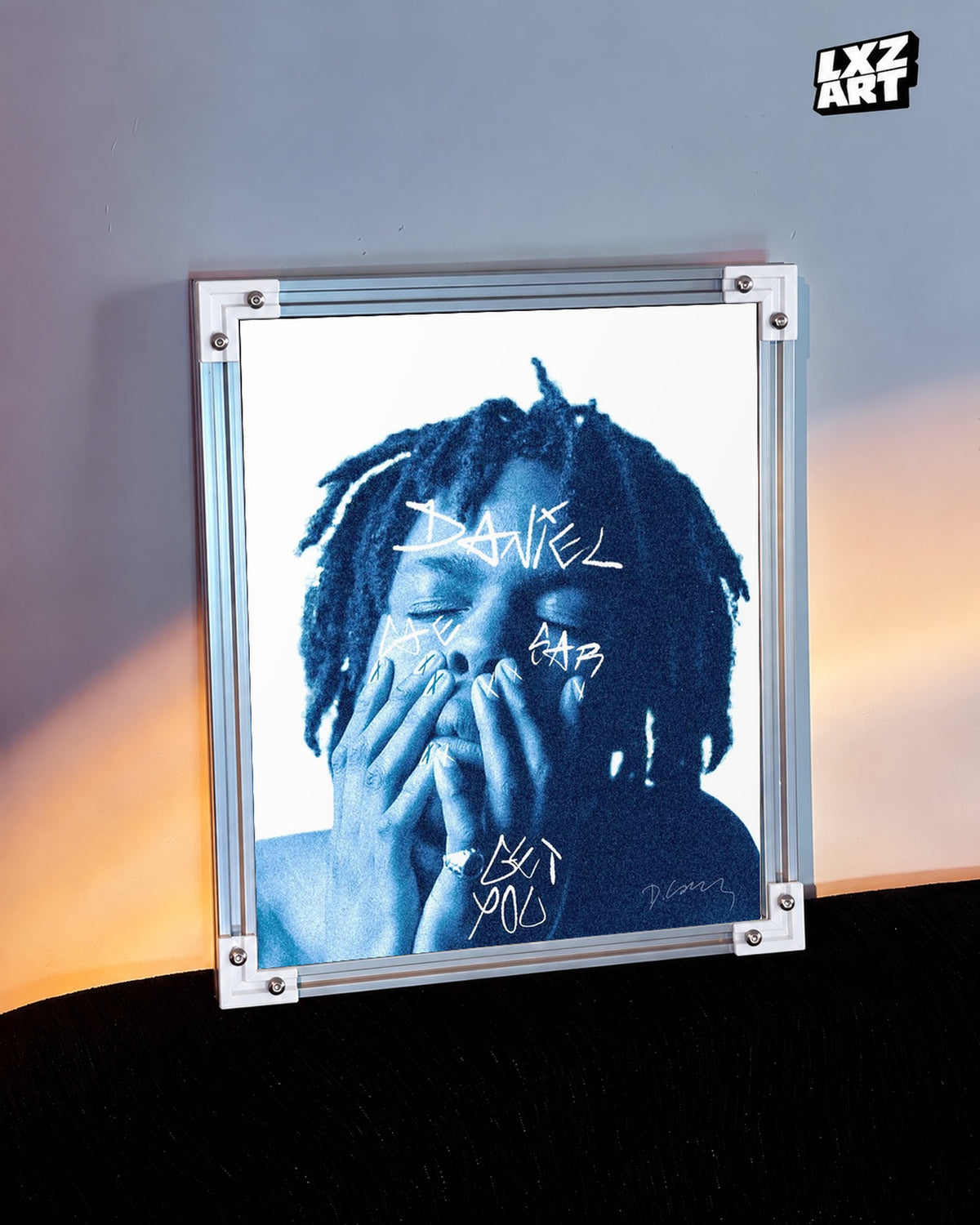 Daniel Caesar Get You Blue Portrait Poster | Unframed Wall Art — warm wall display; unframed print, frame not included