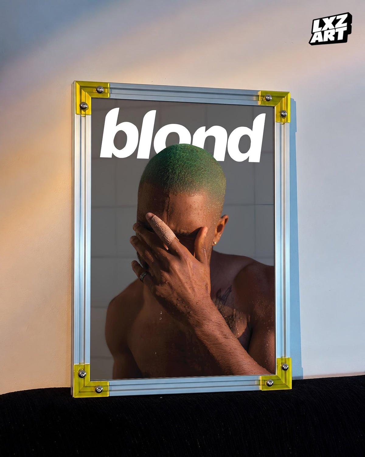 Frank Ocean Blonde Poster | Unframed Bedroom Wall Art — LXZART display 3; frame not included
