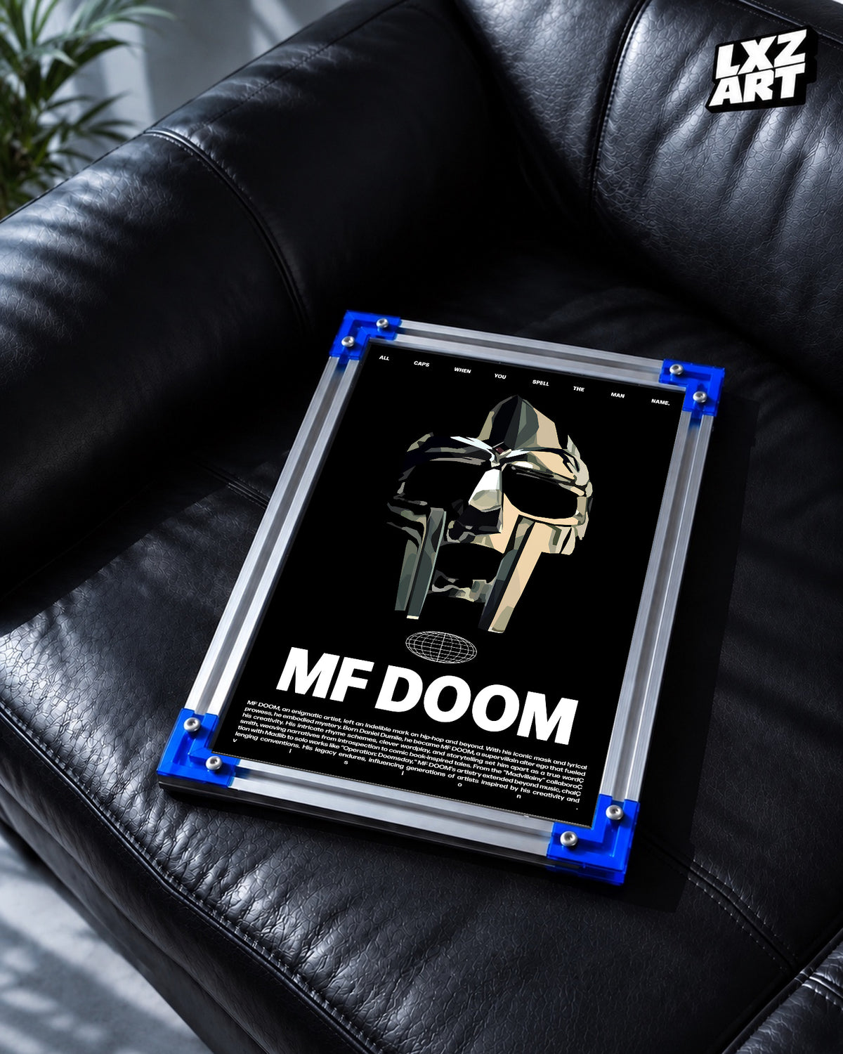 MF DOOM Mask Poster | Unframed Bedroom Wall Art — LXZART display 2; frame not included