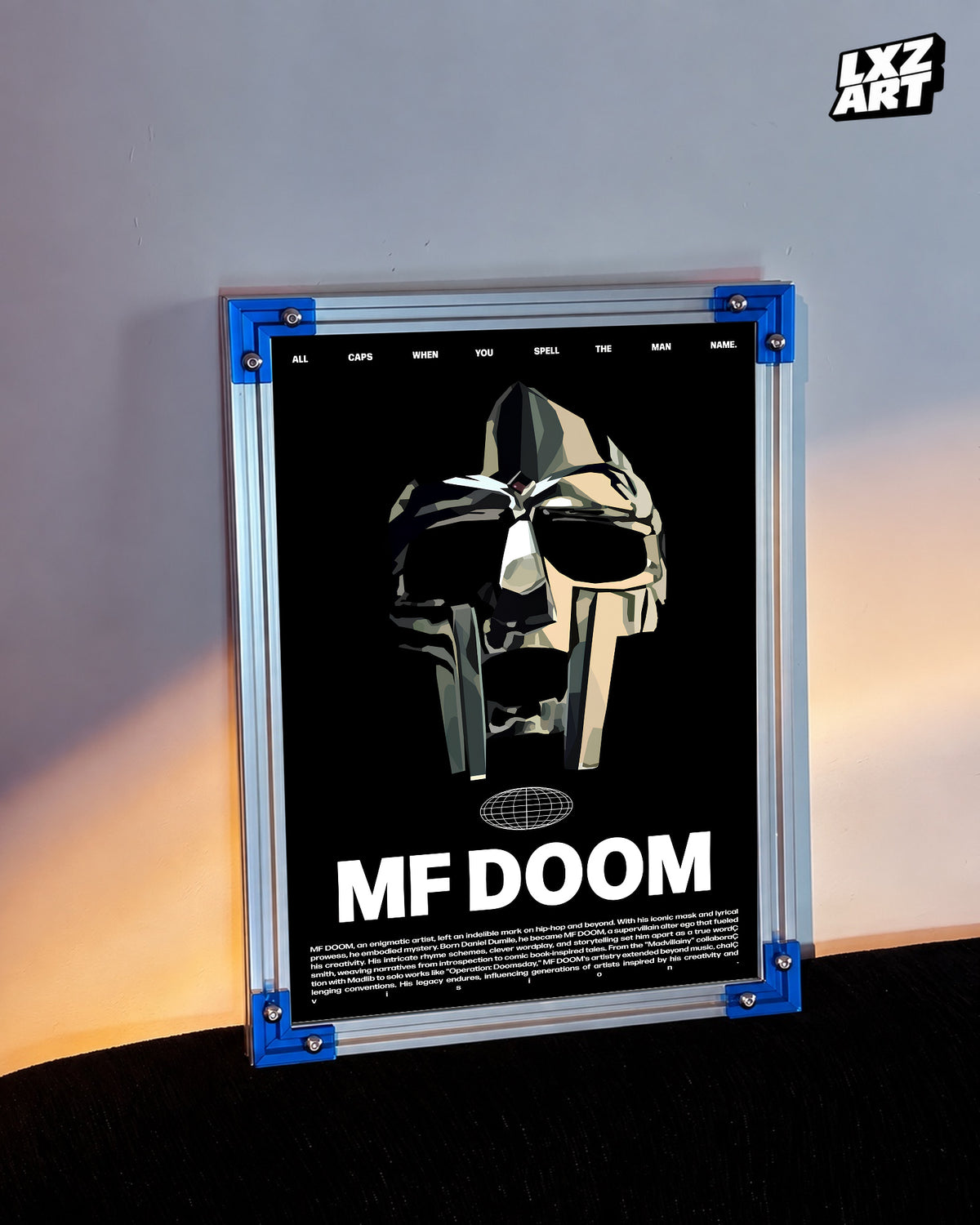 MF DOOM Mask Poster | Unframed Bedroom Wall Art — LXZART display 3; frame not included