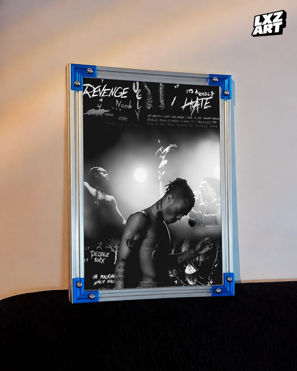 XXXTENTACION Revenge Collage Poster | Unframed Bedroom Wall Art — LXZART display 3; frame not included