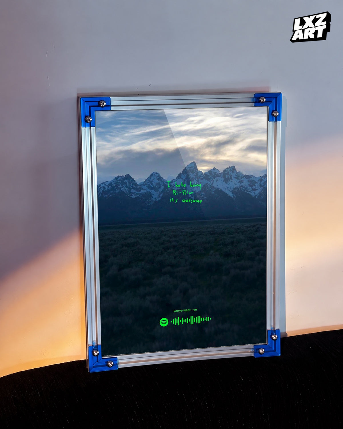 Kanye West Ye Mountain Album Poster | Unframed Wall Art — LXZART display 3; frame not included