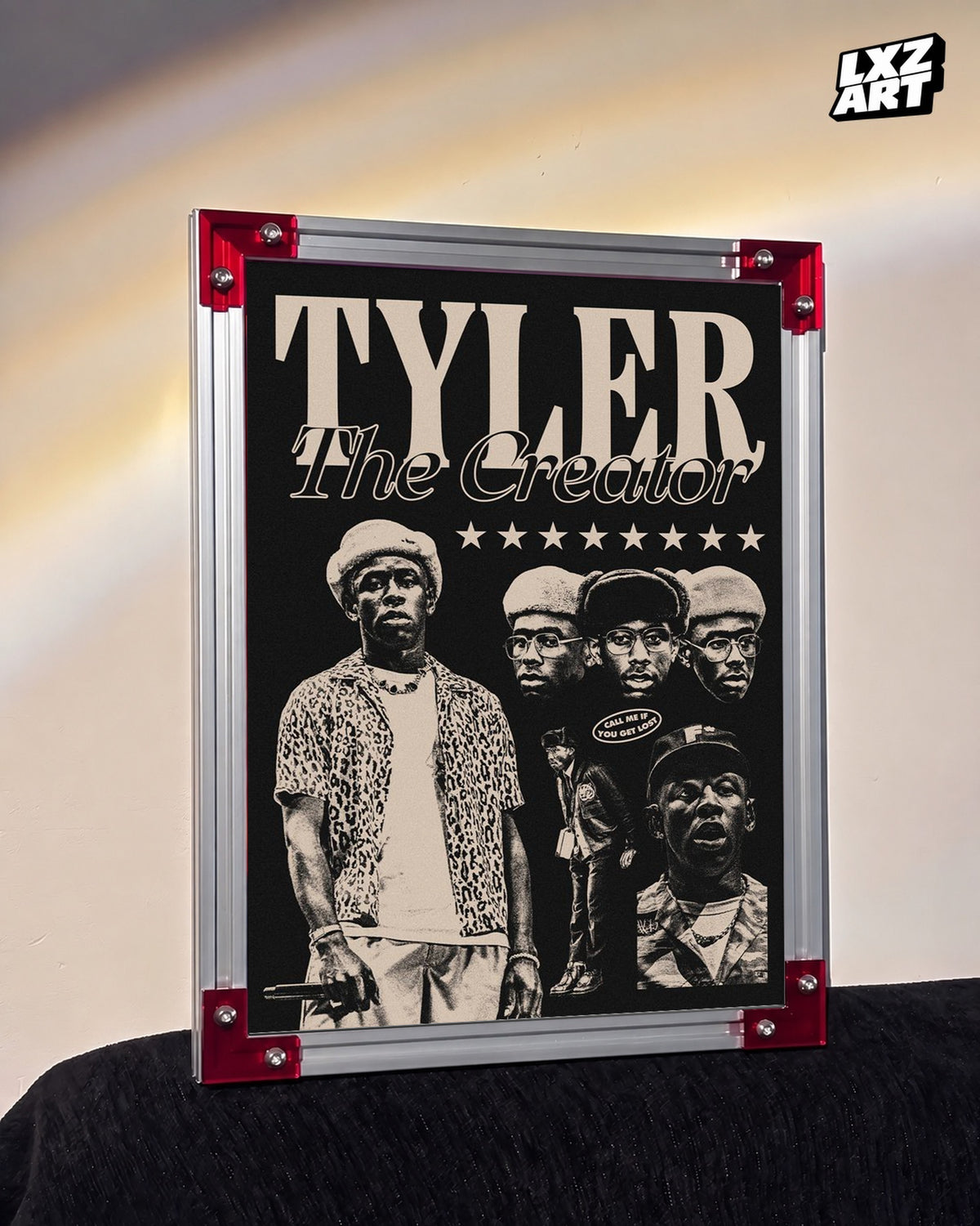 Tyler The Creator Collage Poster | Unframed Bedroom Wall Art — LXZART display 3; frame not included